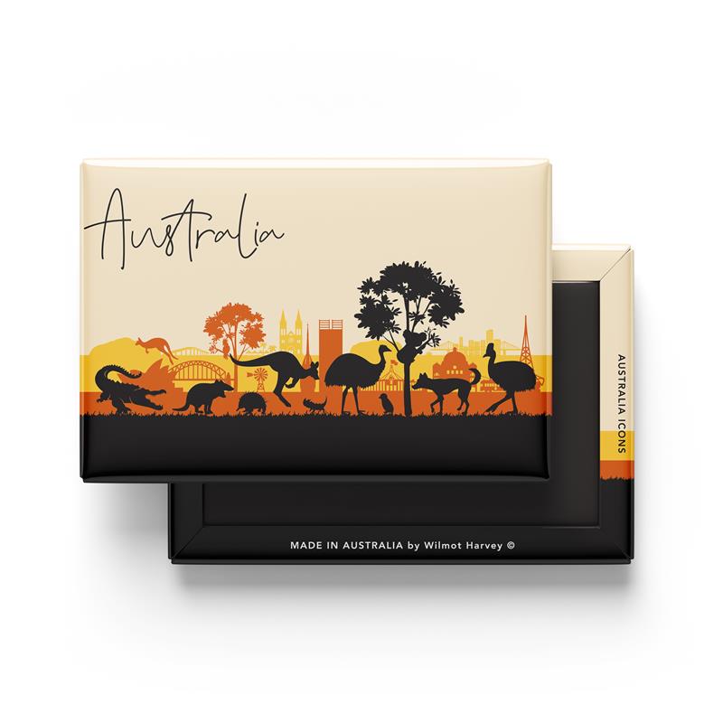 Tin Fridge Magnet - Australia Silhouette