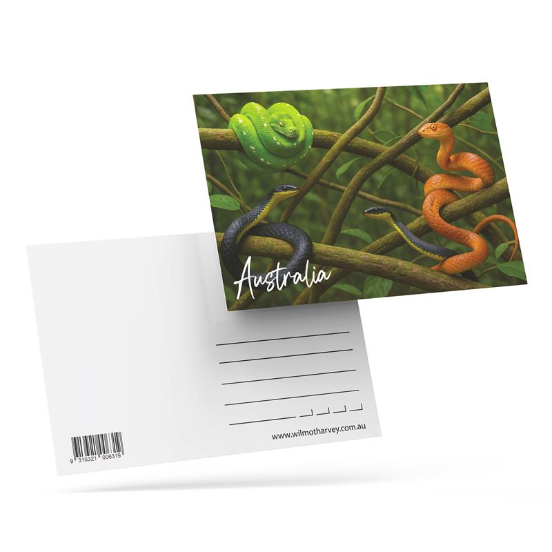3D Postcard - Snakes Tropical