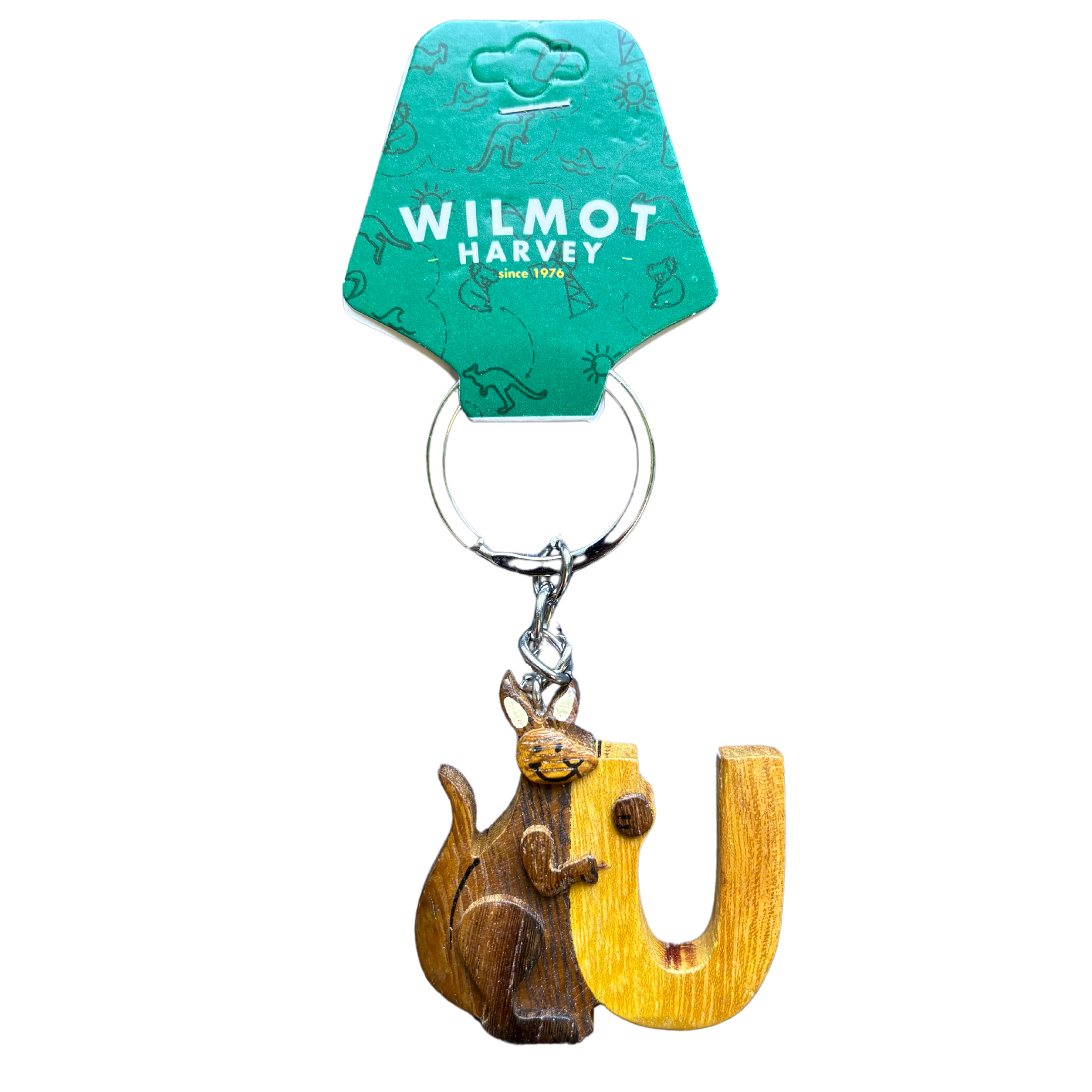 Timber Keyring - Alphabet Kangaroo Range - Wilmot Harvey