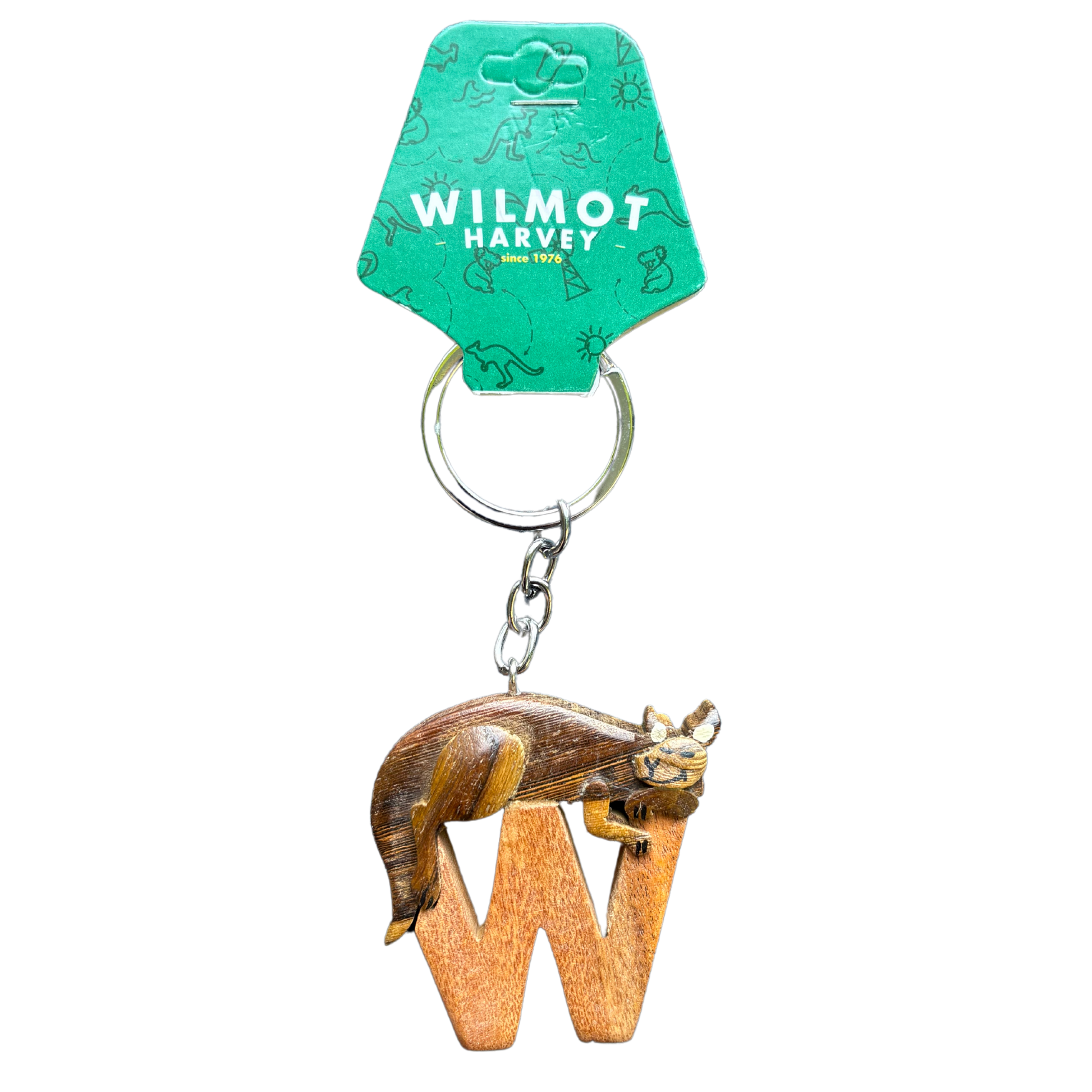 Timber Keyring - Alphabet Kangaroo Range - Wilmot Harvey
