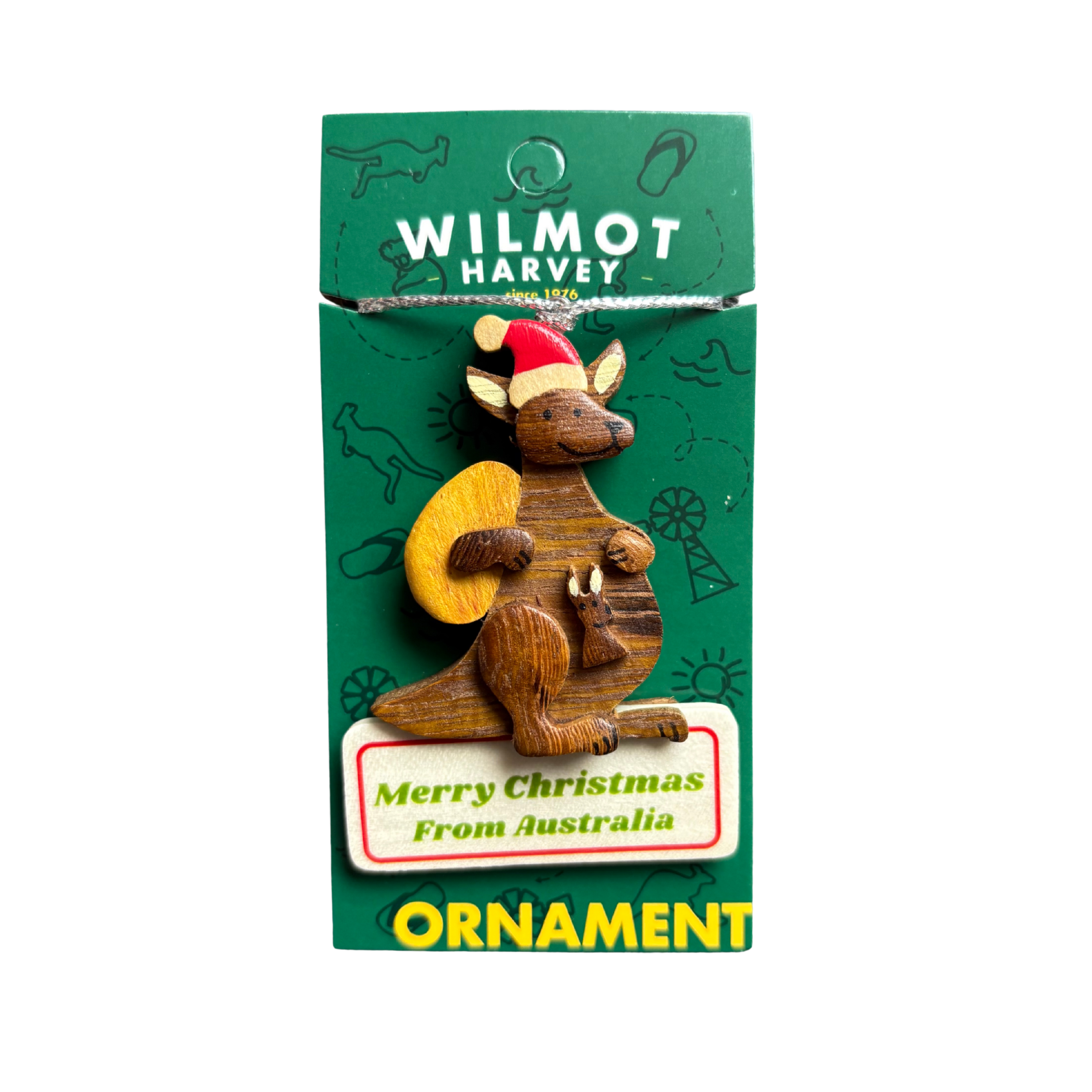 Timber Christmas Ornament - Kangaroo Sack