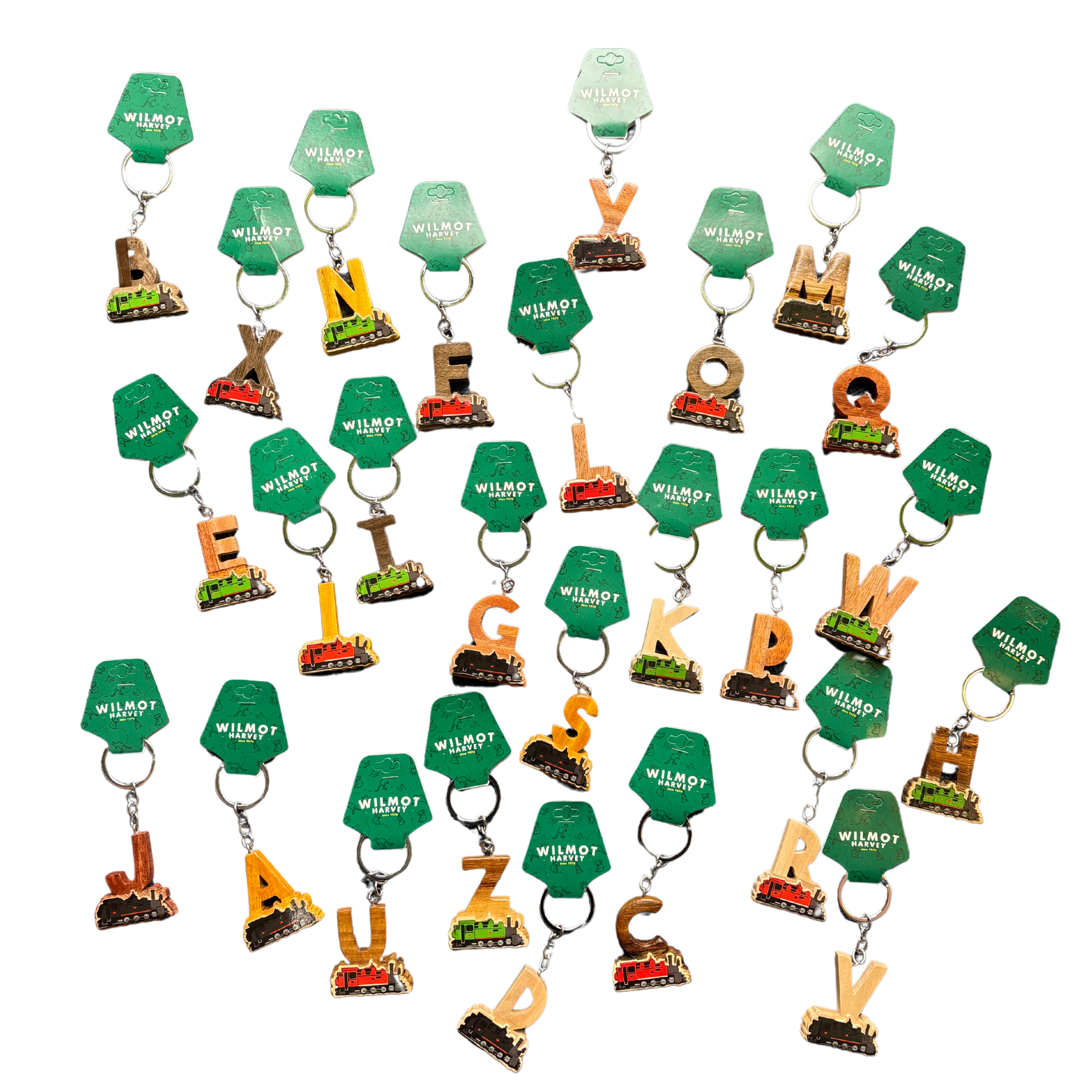 Timber Keyring - Alphabet Train Range