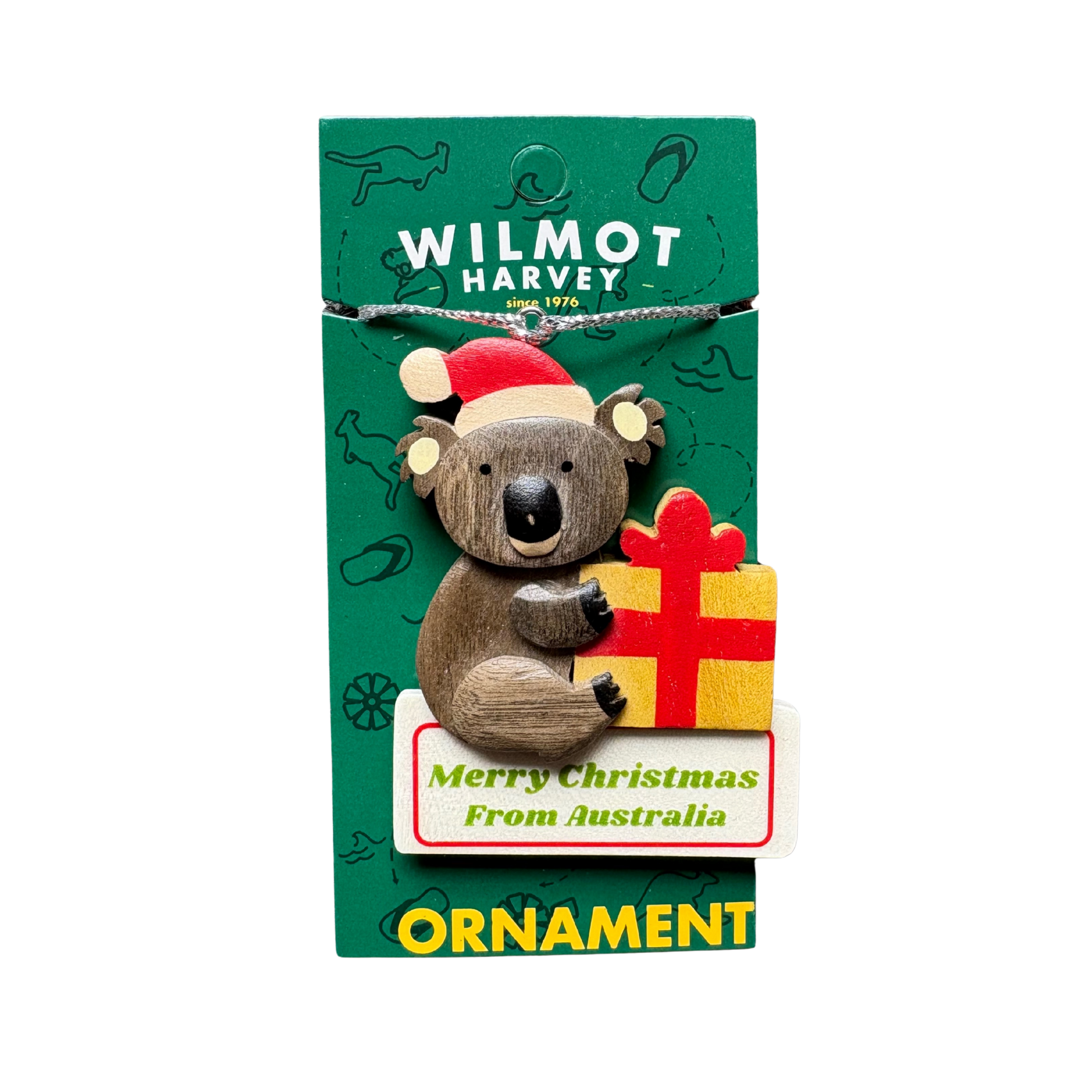 Timber Christmas Ornaments - Koala Santa Bell - Wilmot Harvey