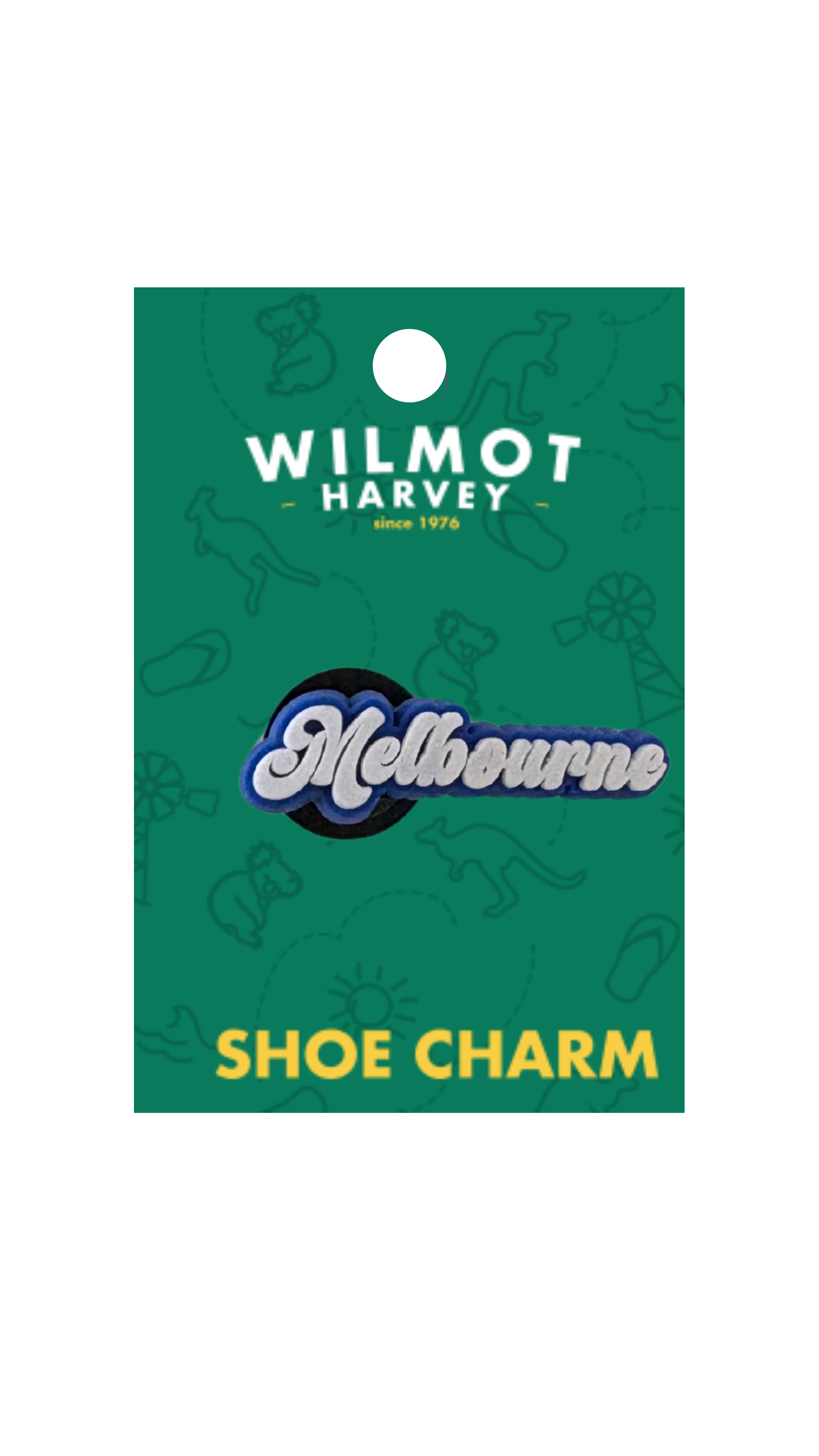 Shoe Charm - Melbourne Text
