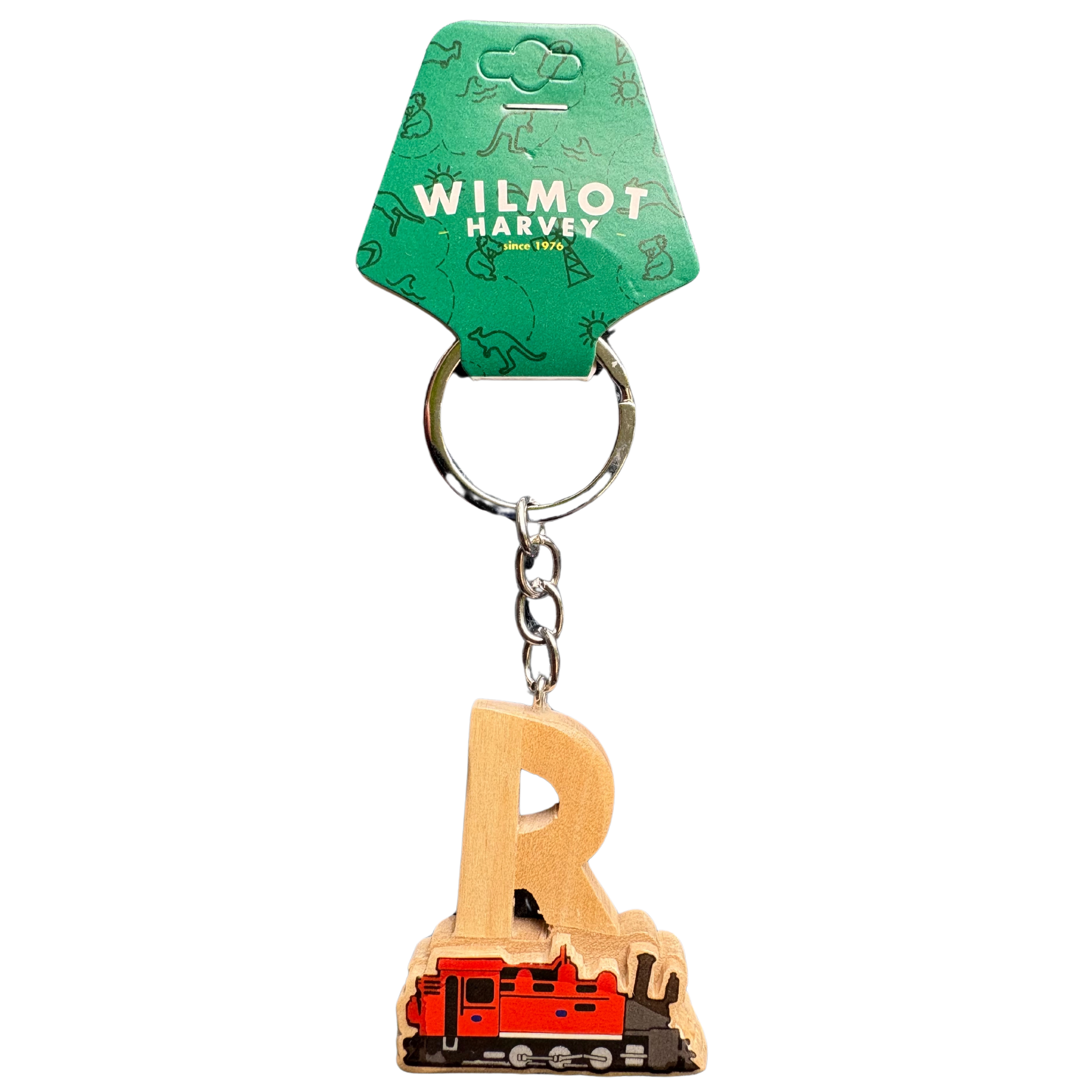 Timber Keyring - Alphabet Train Range