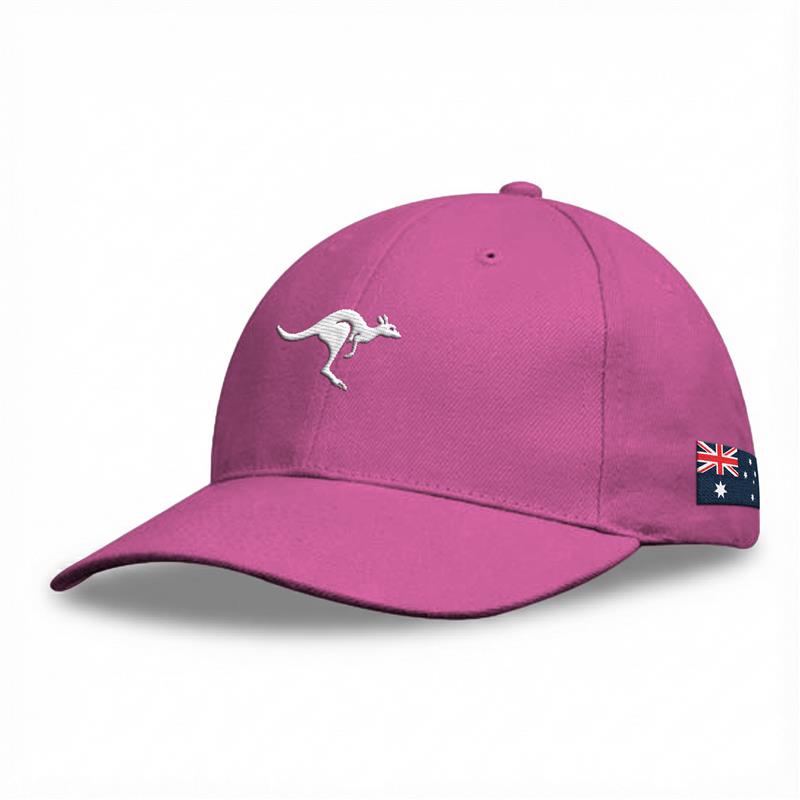 Cap - Kangaroo with Australia Flag Pink