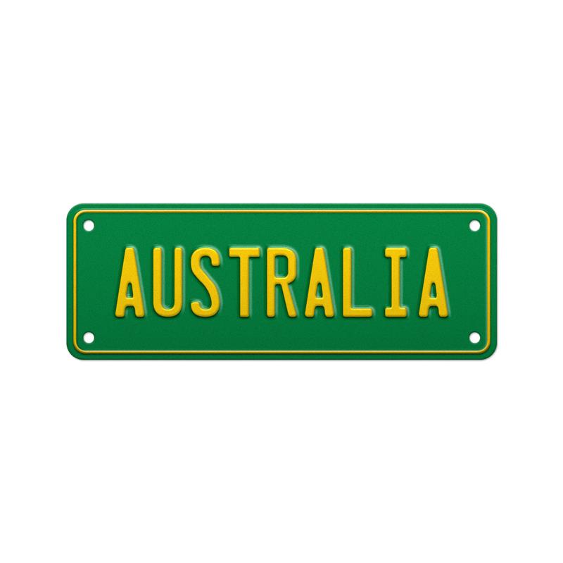 Number Plate Full Size - Australia Green