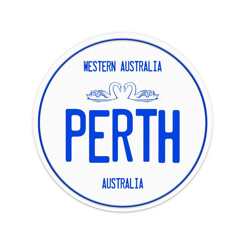 Number Plate Magnet - Perth Round