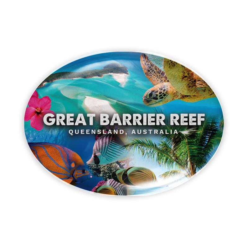 Acrylic Magnet - Great Barrier Reef Oval - Wilmot Harvey