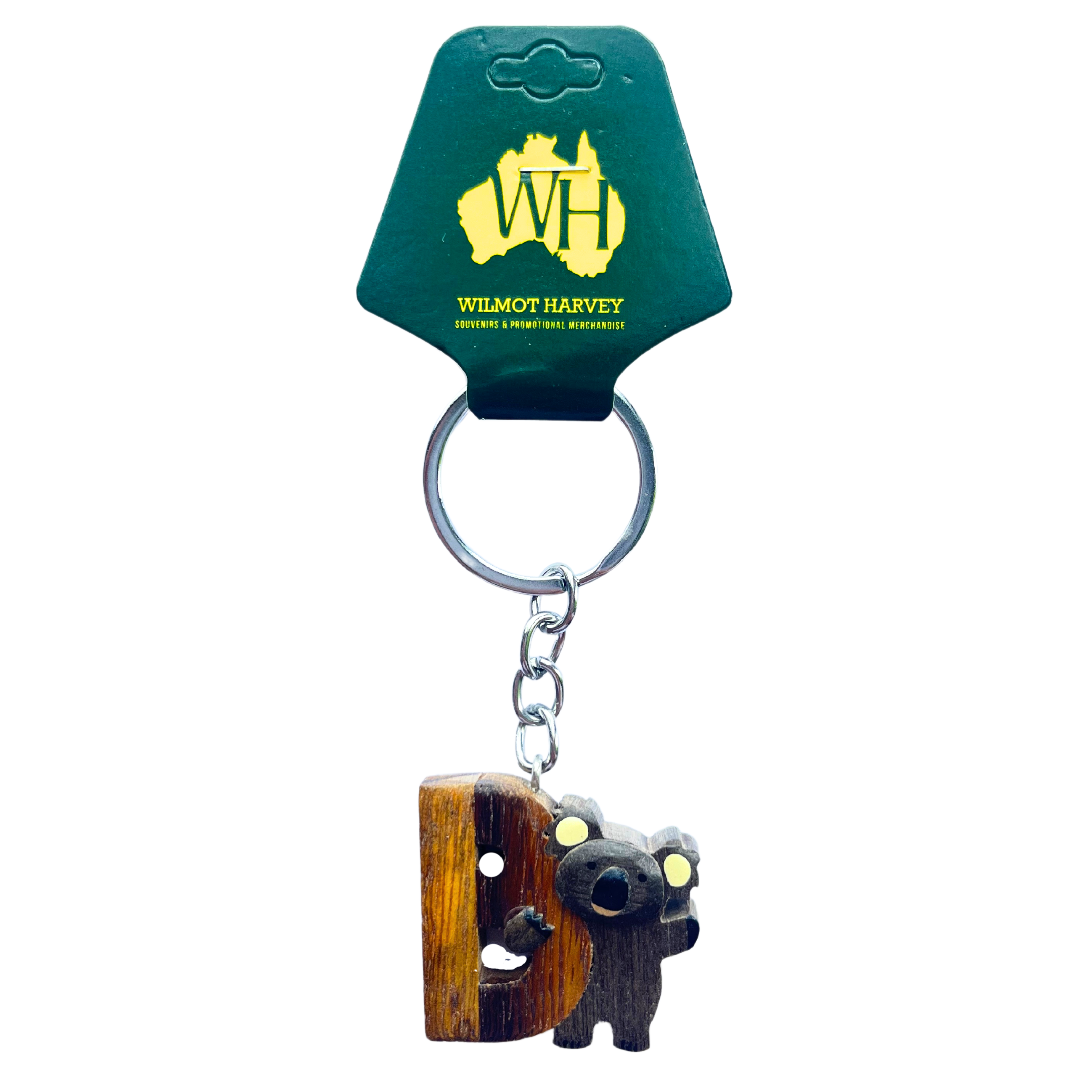 Timber Keyring - Alphabet Koala Range - Wilmot Harvey