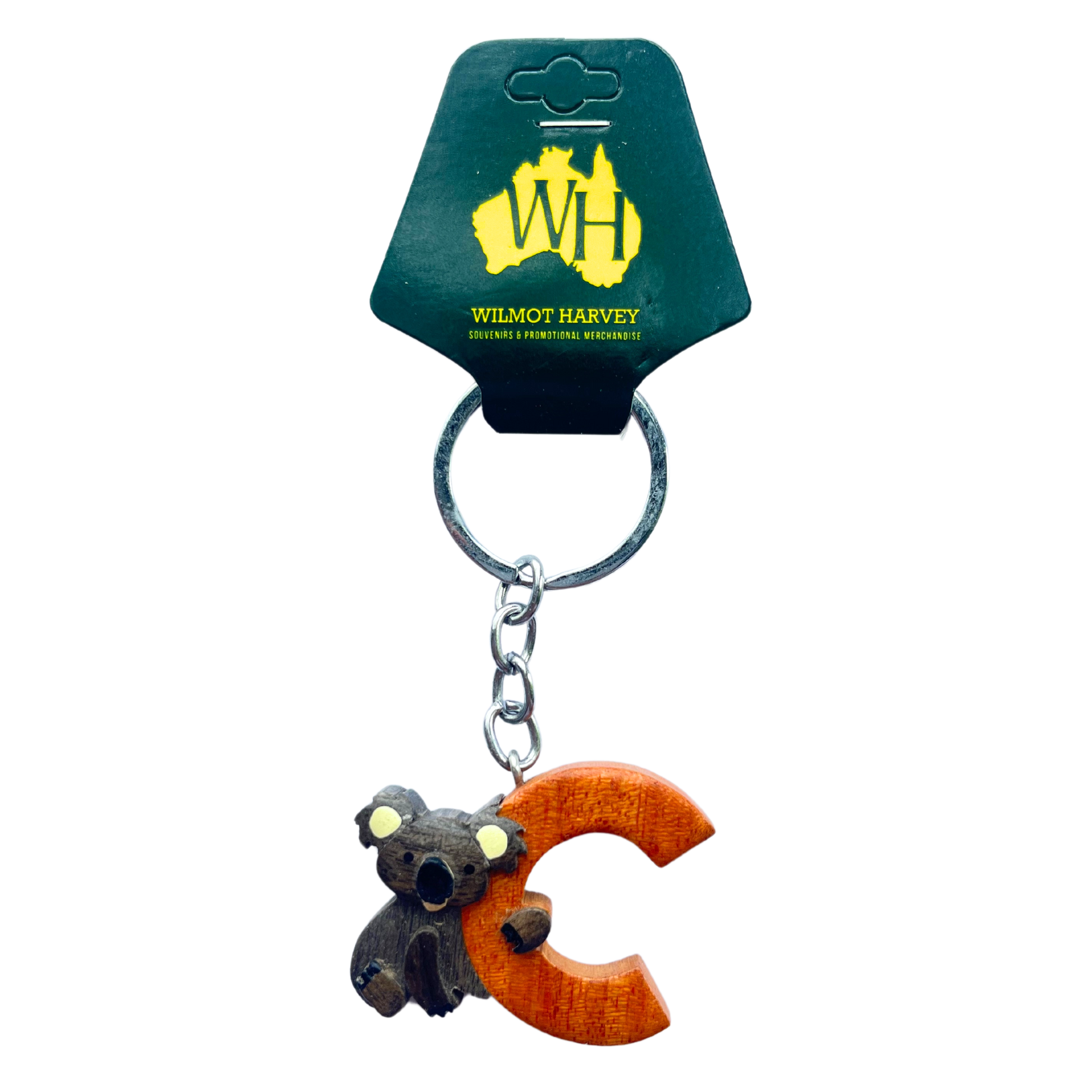 Timber Keyring - Alphabet Koala Range - Wilmot Harvey
