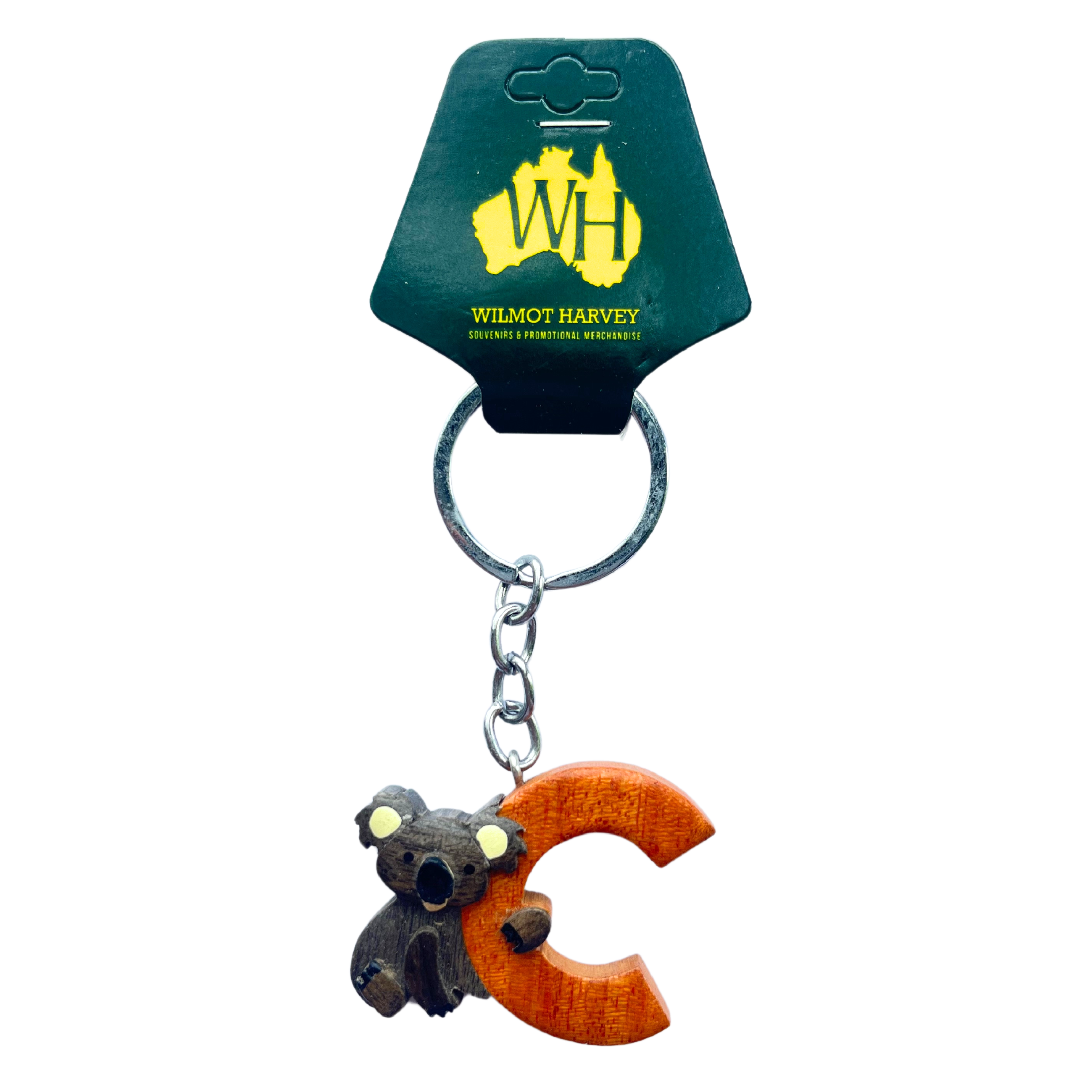 Timber Keyring - Alphabet Koala Range - Wilmot Harvey