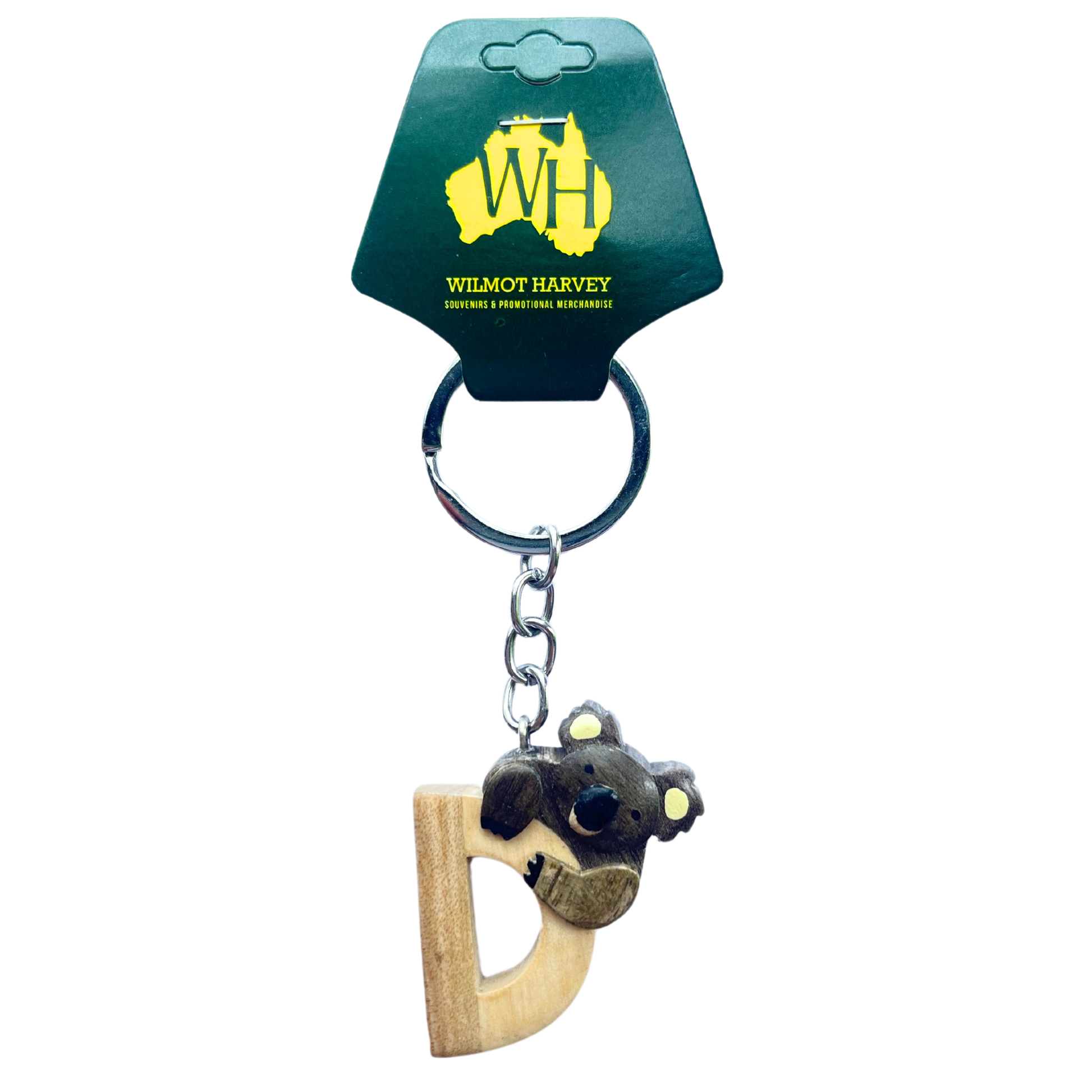Timber Keyring - Alphabet Koala Range - Wilmot Harvey