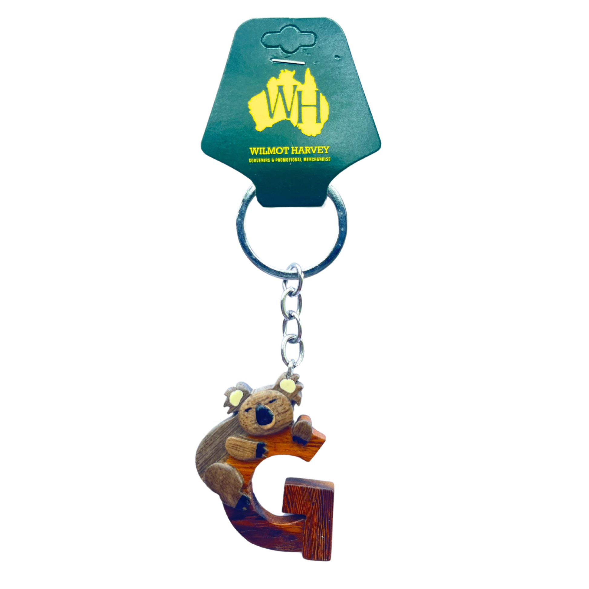 Timber Keyring - Alphabet Koala Range - Wilmot Harvey
