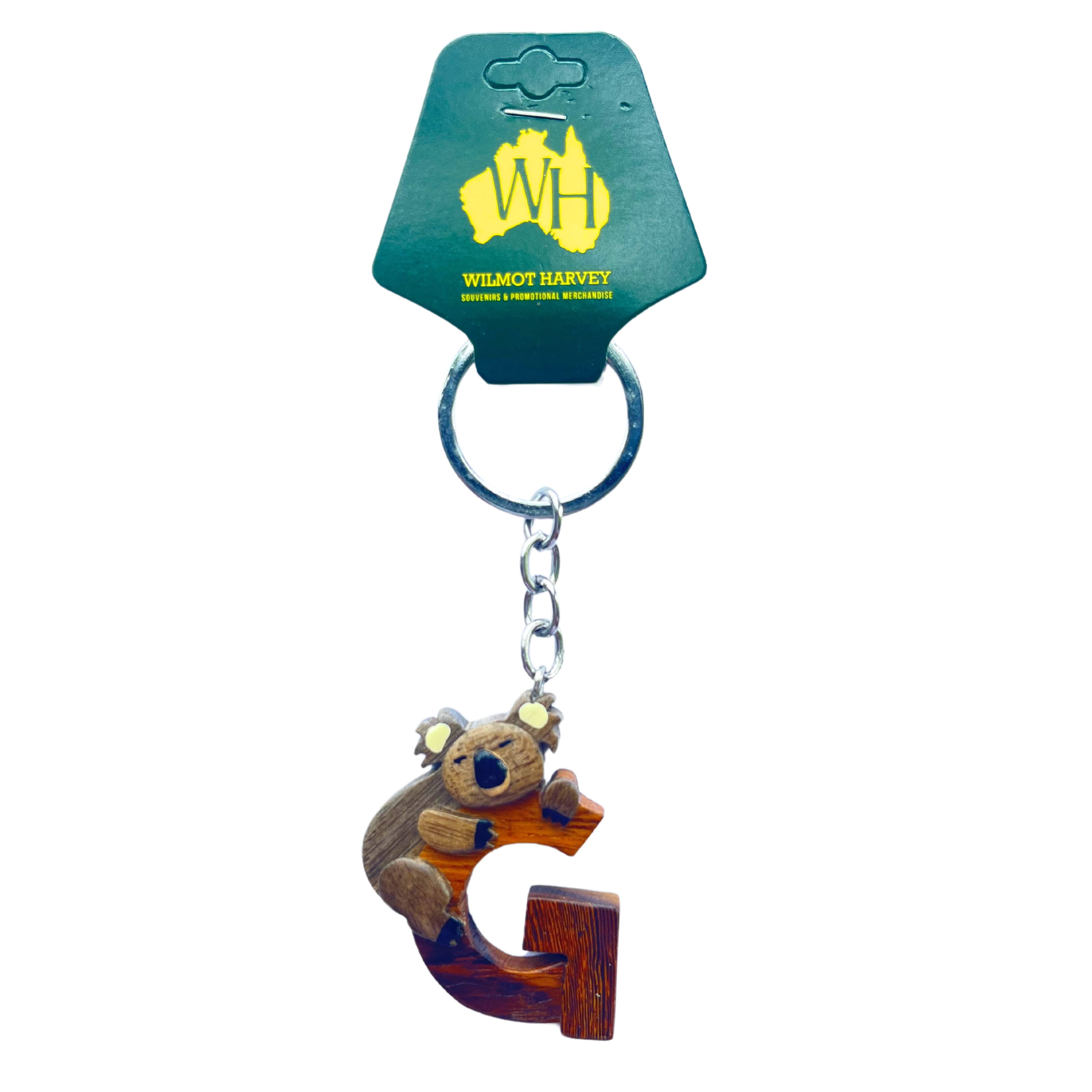 Timber Keyring - Alphabet Koala Range - Wilmot Harvey