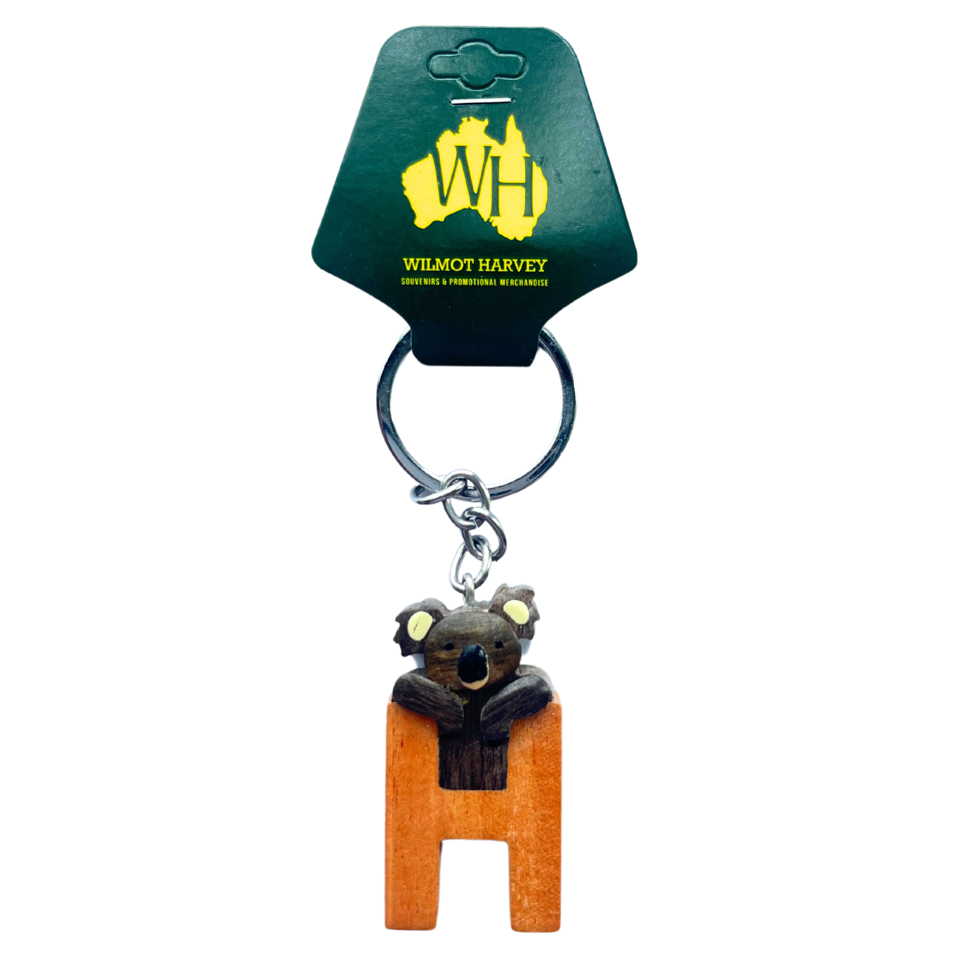 Timber Keyring - Alphabet Koala Range - Wilmot Harvey