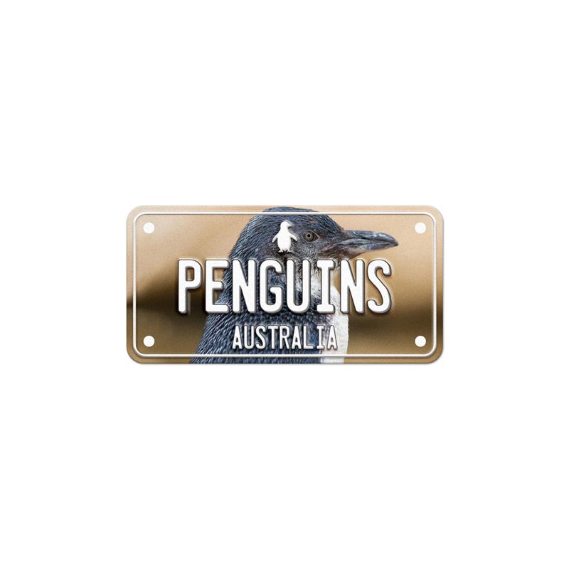 Number Plate Magnet - Penguins Image