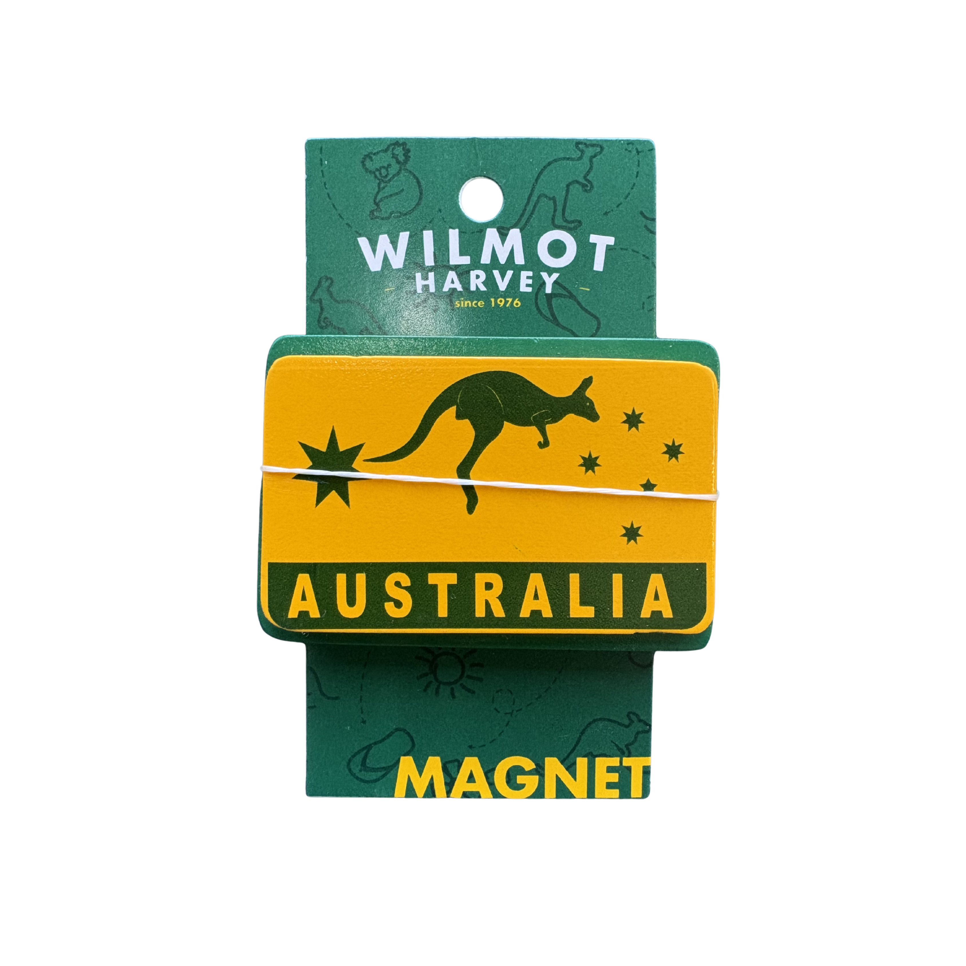 Timber Magnet - Kangaroo Green and Gold