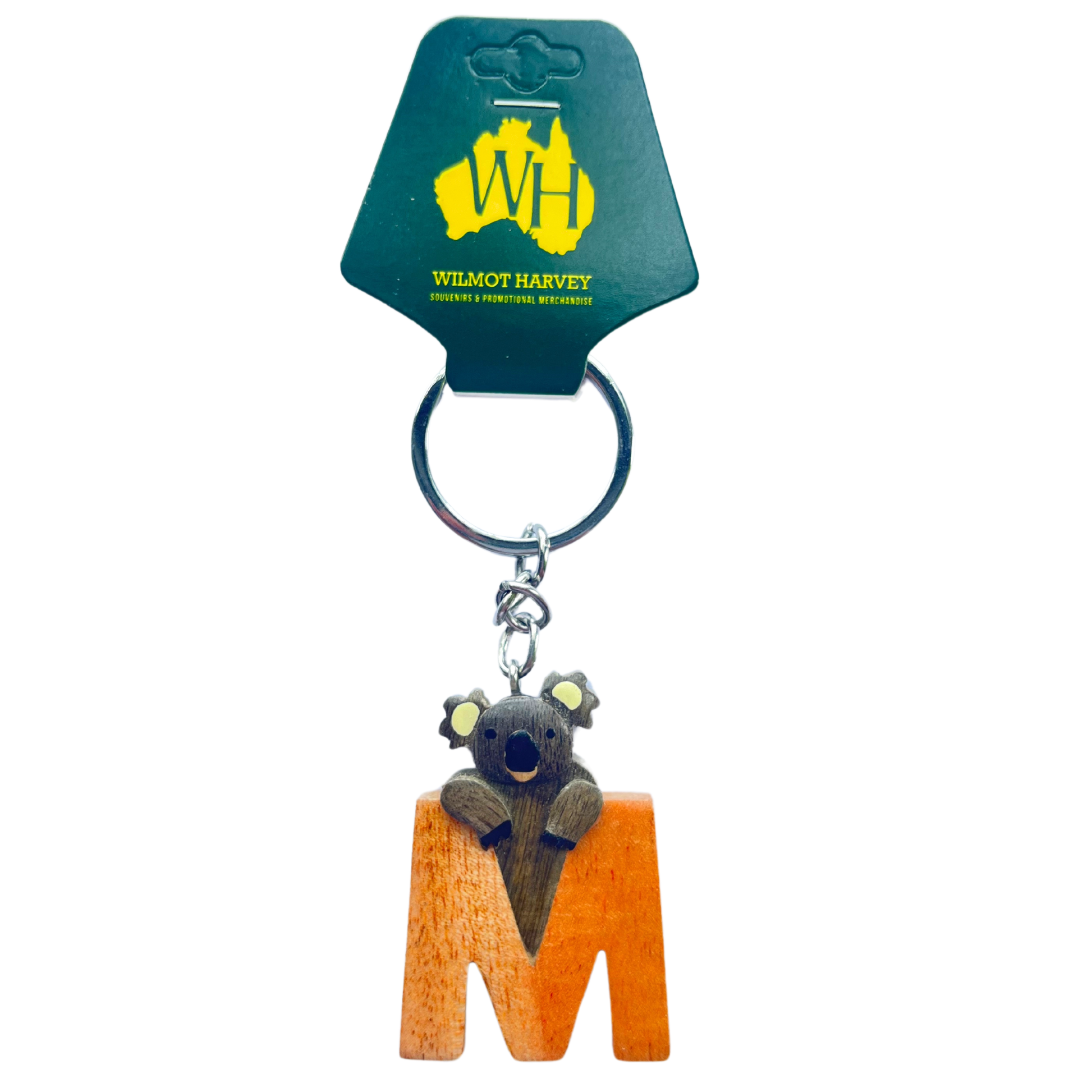 Timber Keyring - Alphabet Koala Range - Wilmot Harvey