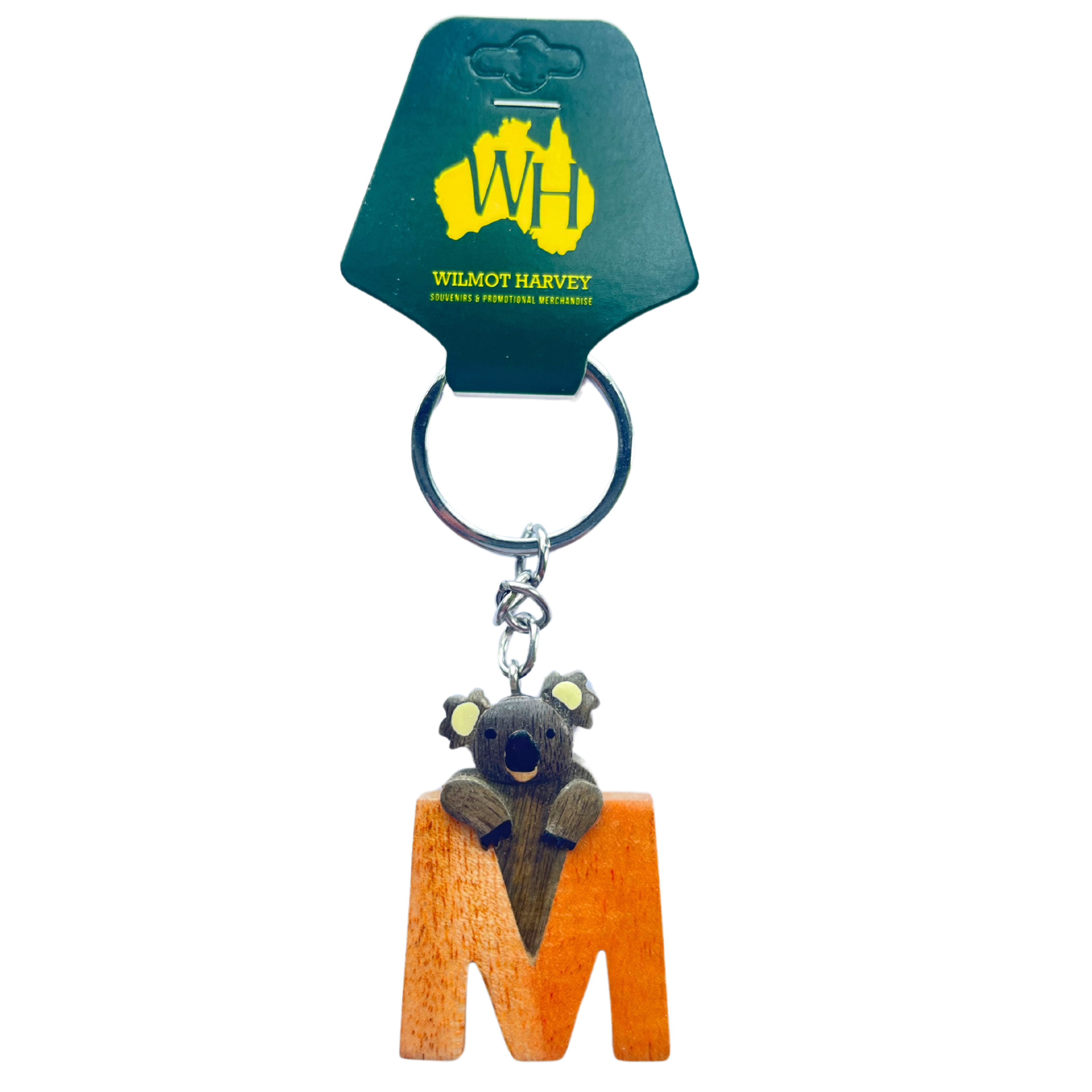 Timber Keyring - Alphabet Koala Range - Wilmot Harvey