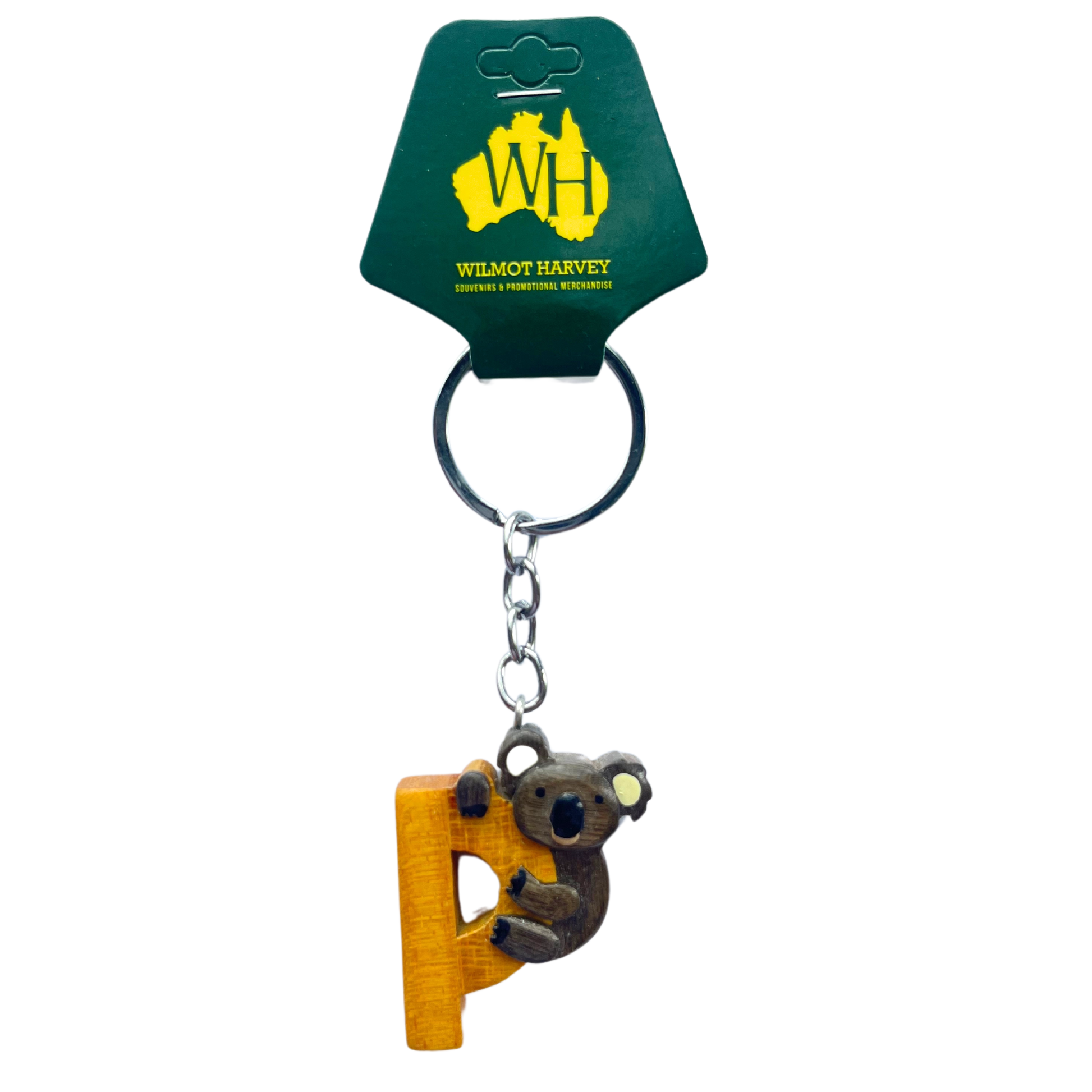 Timber Keyring - Alphabet Koala Range - Wilmot Harvey
