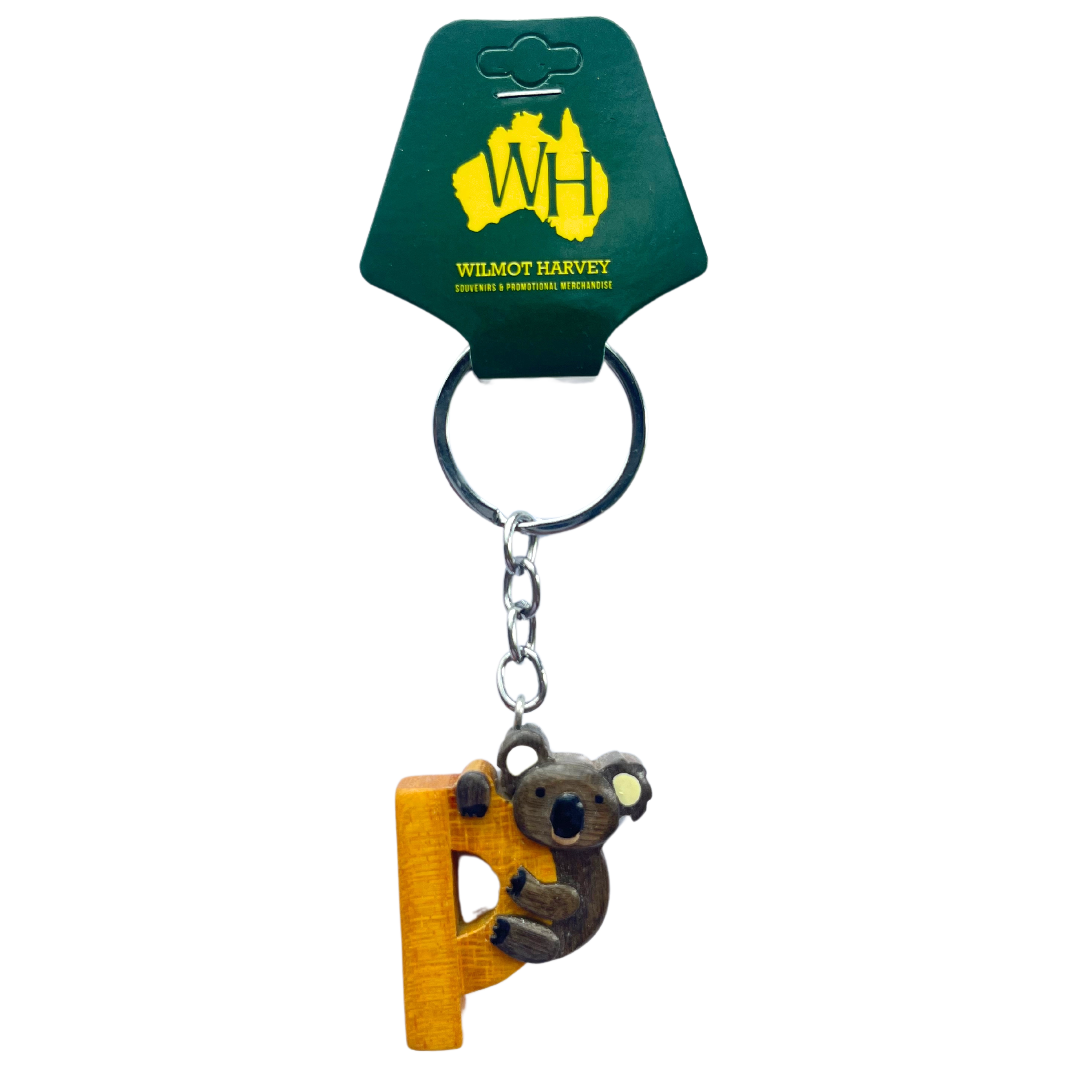 Timber Keyring - Alphabet Koala Range - Wilmot Harvey