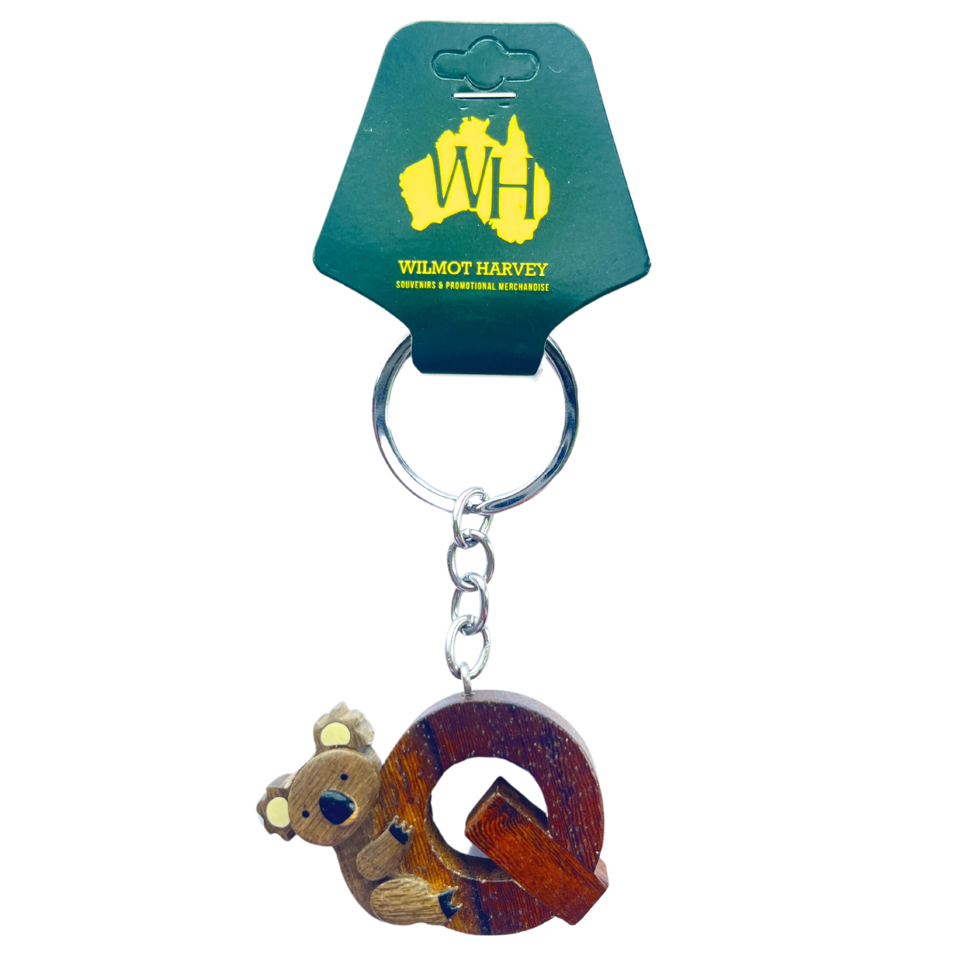 Timber Keyring - Alphabet Koala Range - Wilmot Harvey