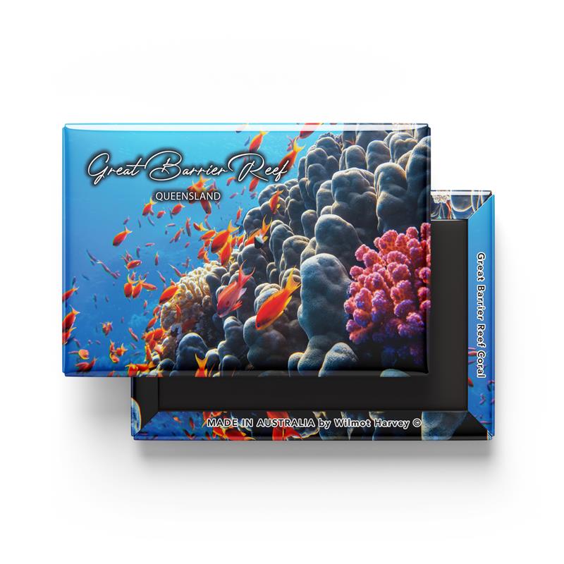 Tin Fridge Magnet - Great Barrier Reef Coral