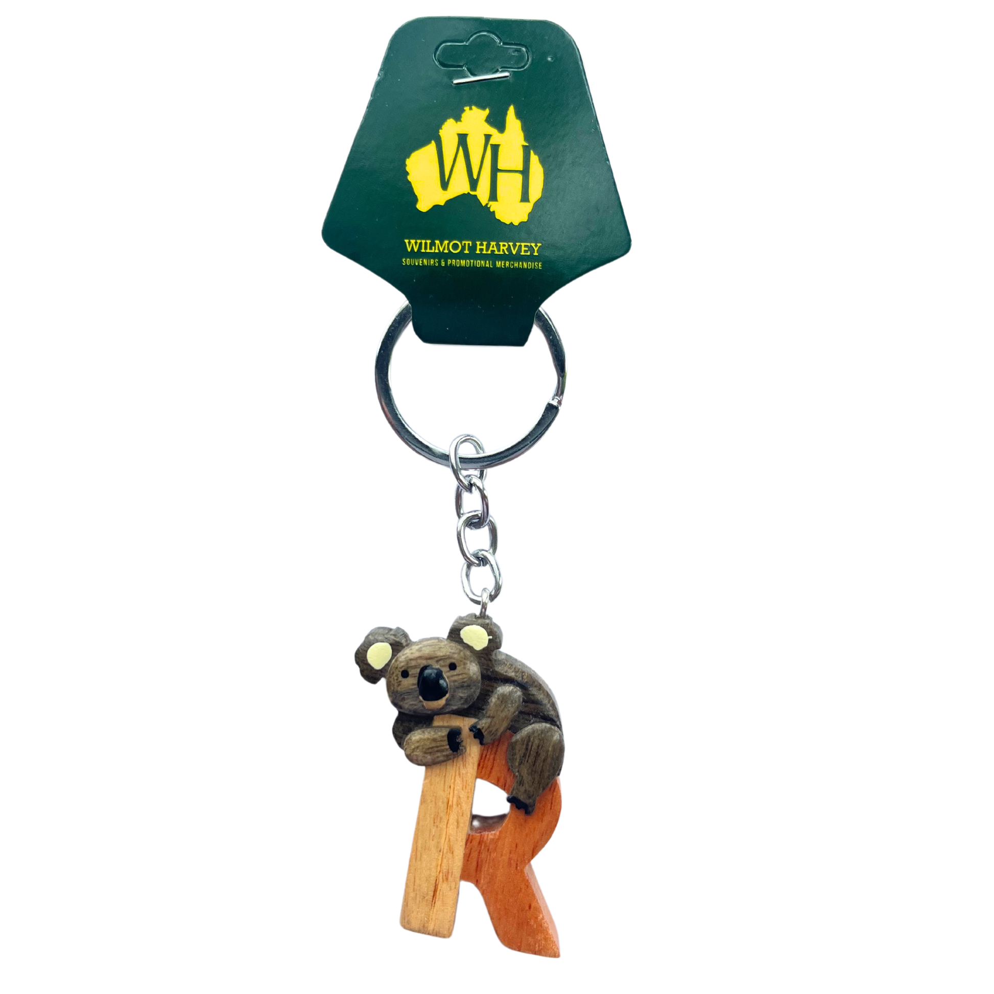Timber Keyring - Alphabet Koala Range - Wilmot Harvey