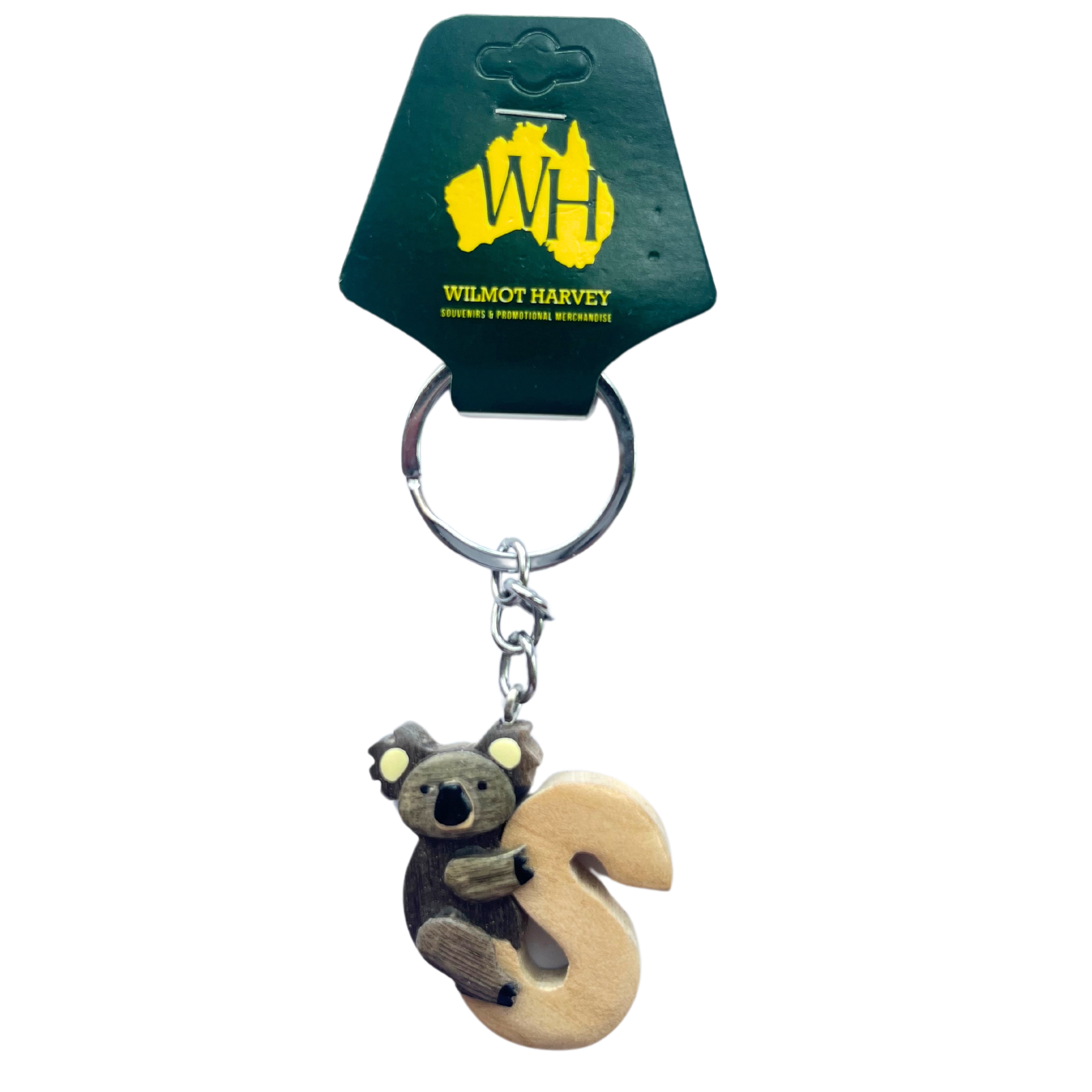 Timber Keyring - Alphabet Koala Range - Wilmot Harvey