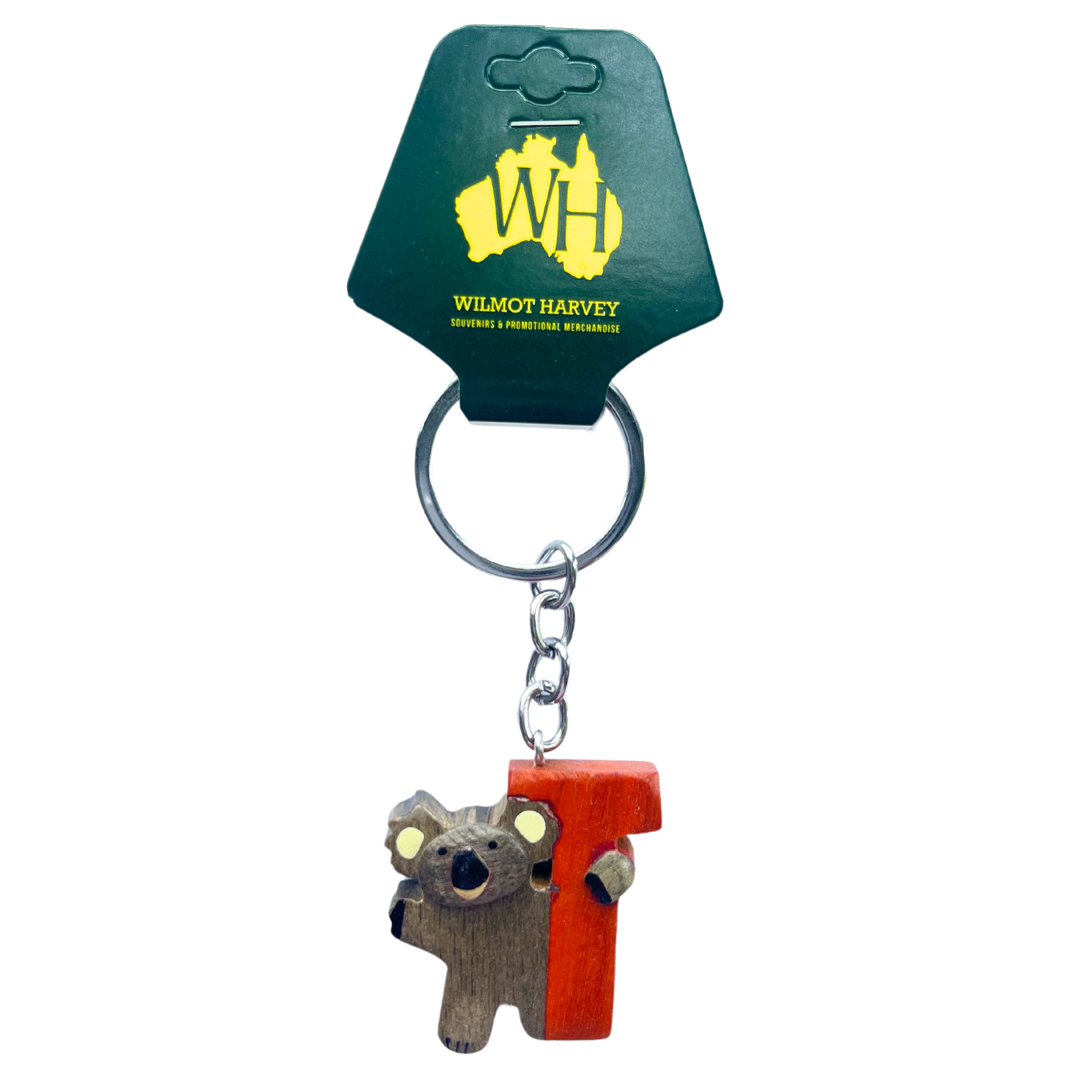 Timber Keyring - Alphabet Koala Range - Wilmot Harvey