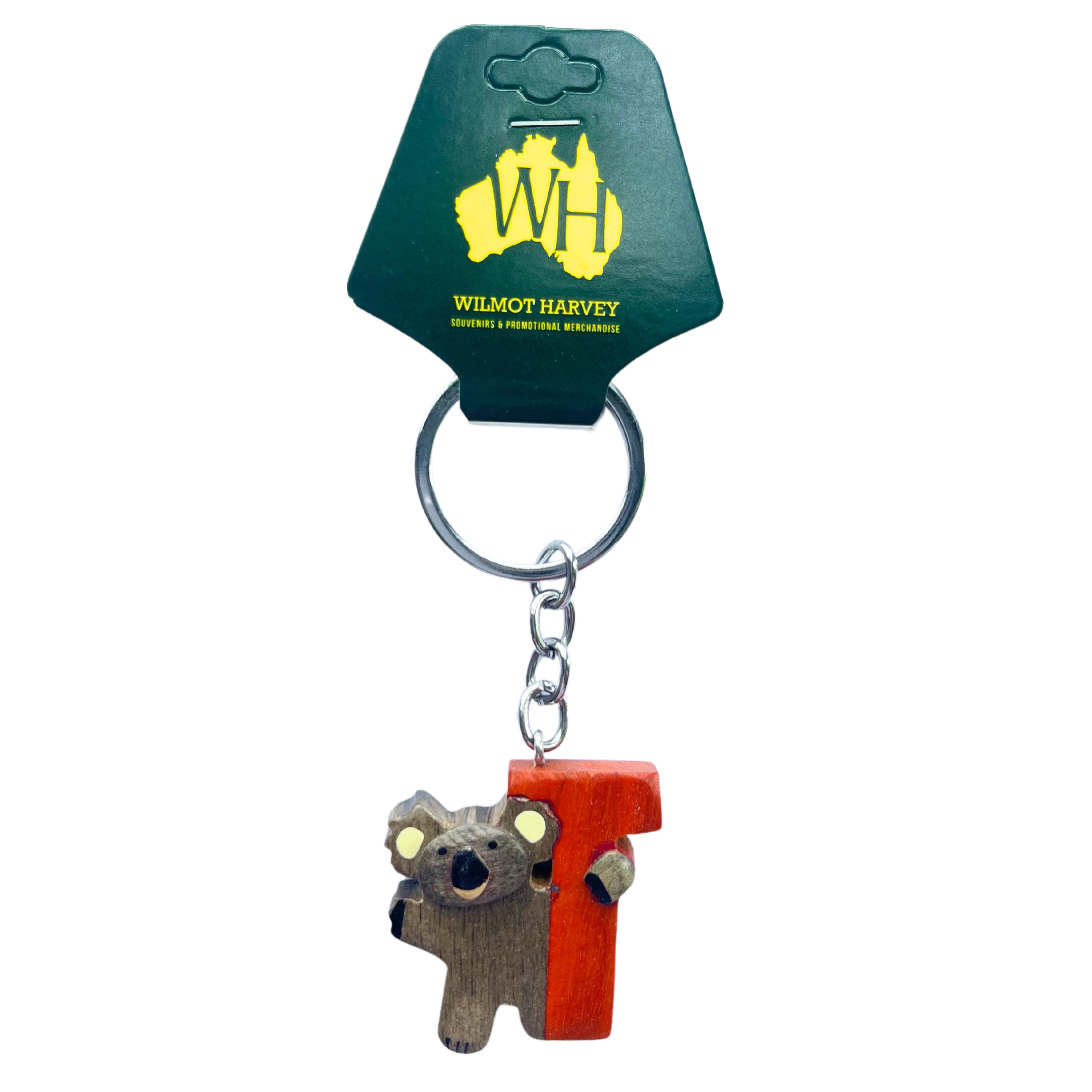 Timber Keyring - Alphabet Koala Range - Wilmot Harvey