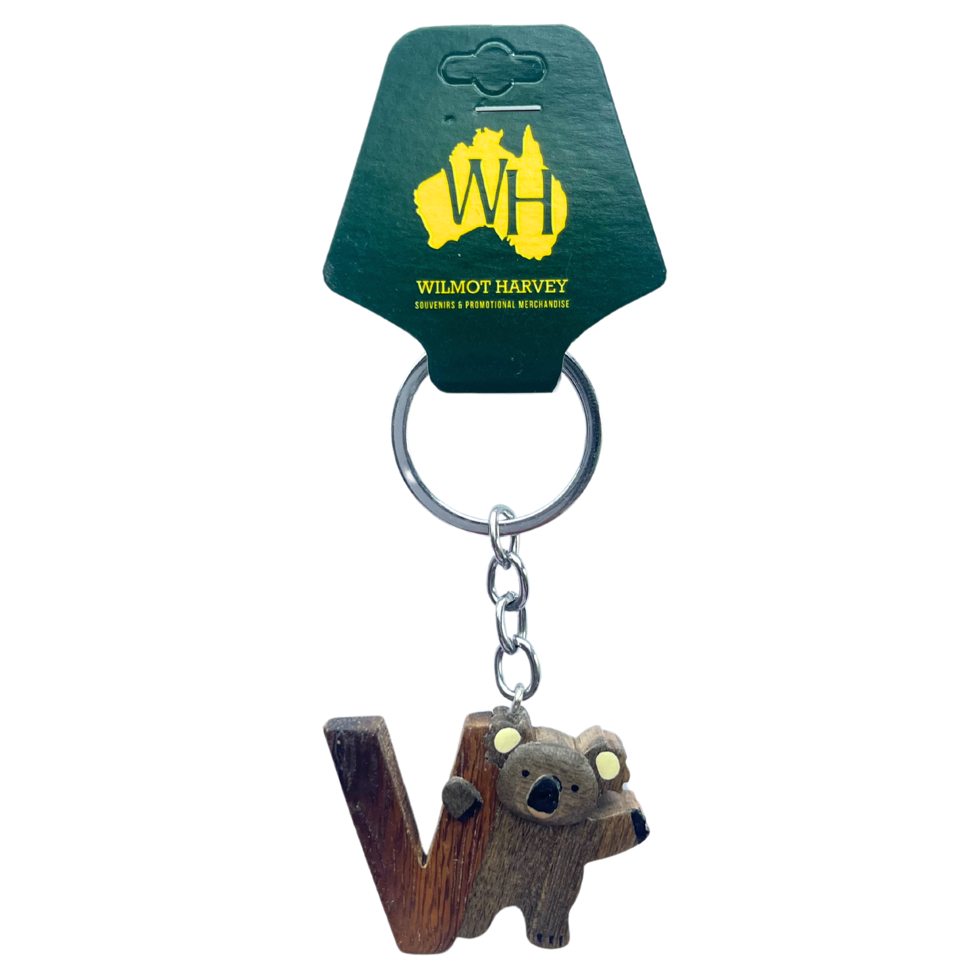 Timber Keyring - Alphabet Koala Range - Wilmot Harvey