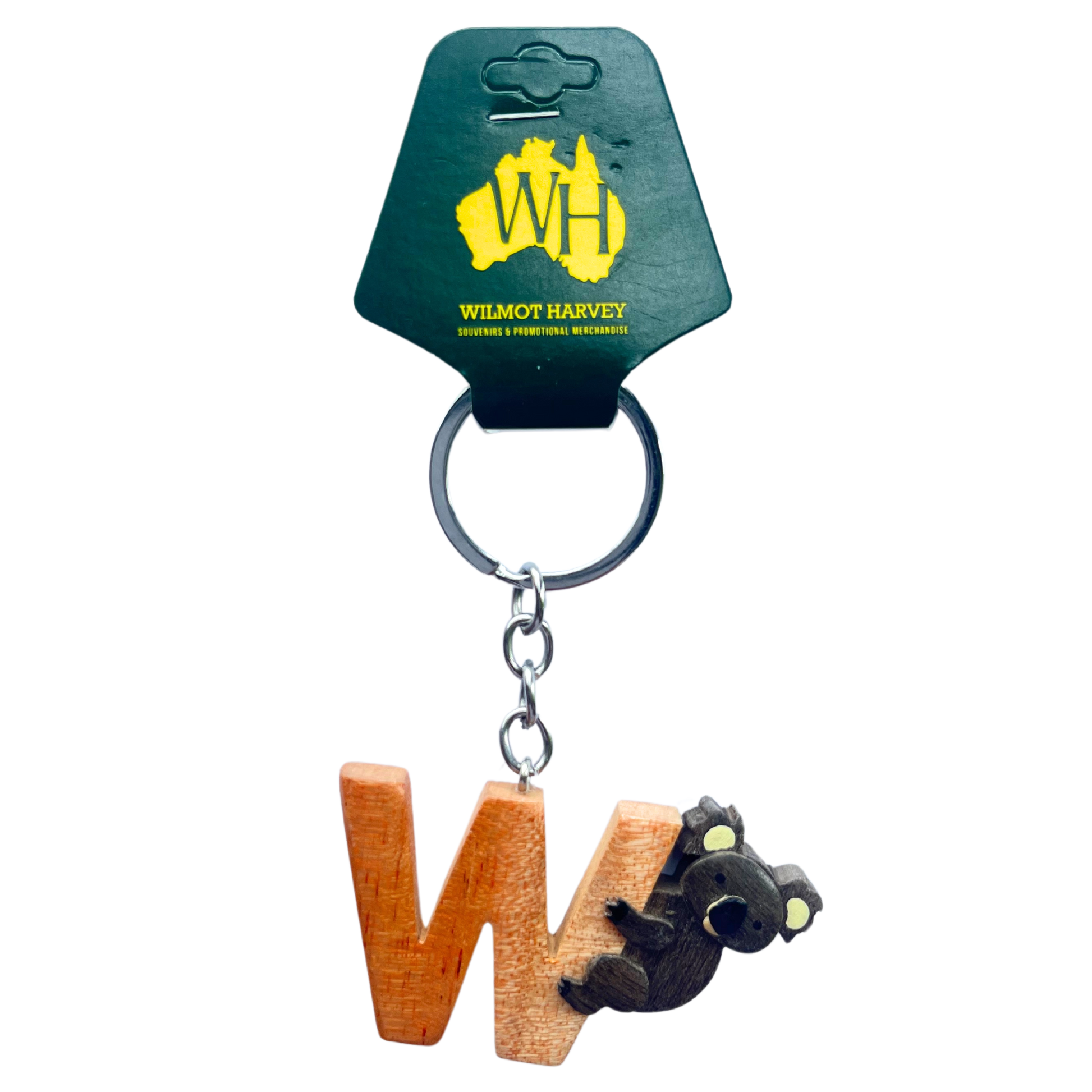 Timber Keyring - Alphabet Koala Range - Wilmot Harvey
