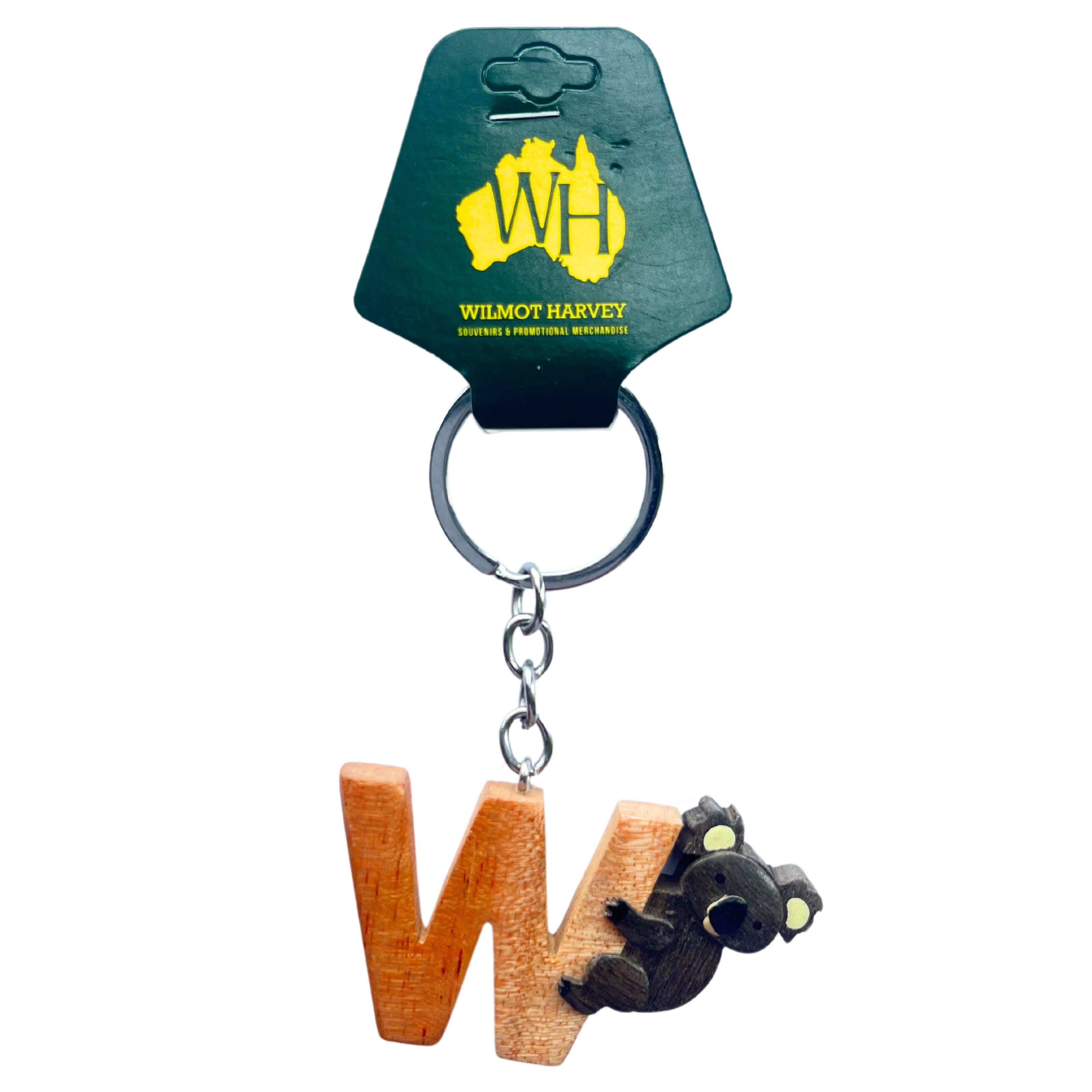 Timber Keyring - Alphabet Koala Range - Wilmot Harvey