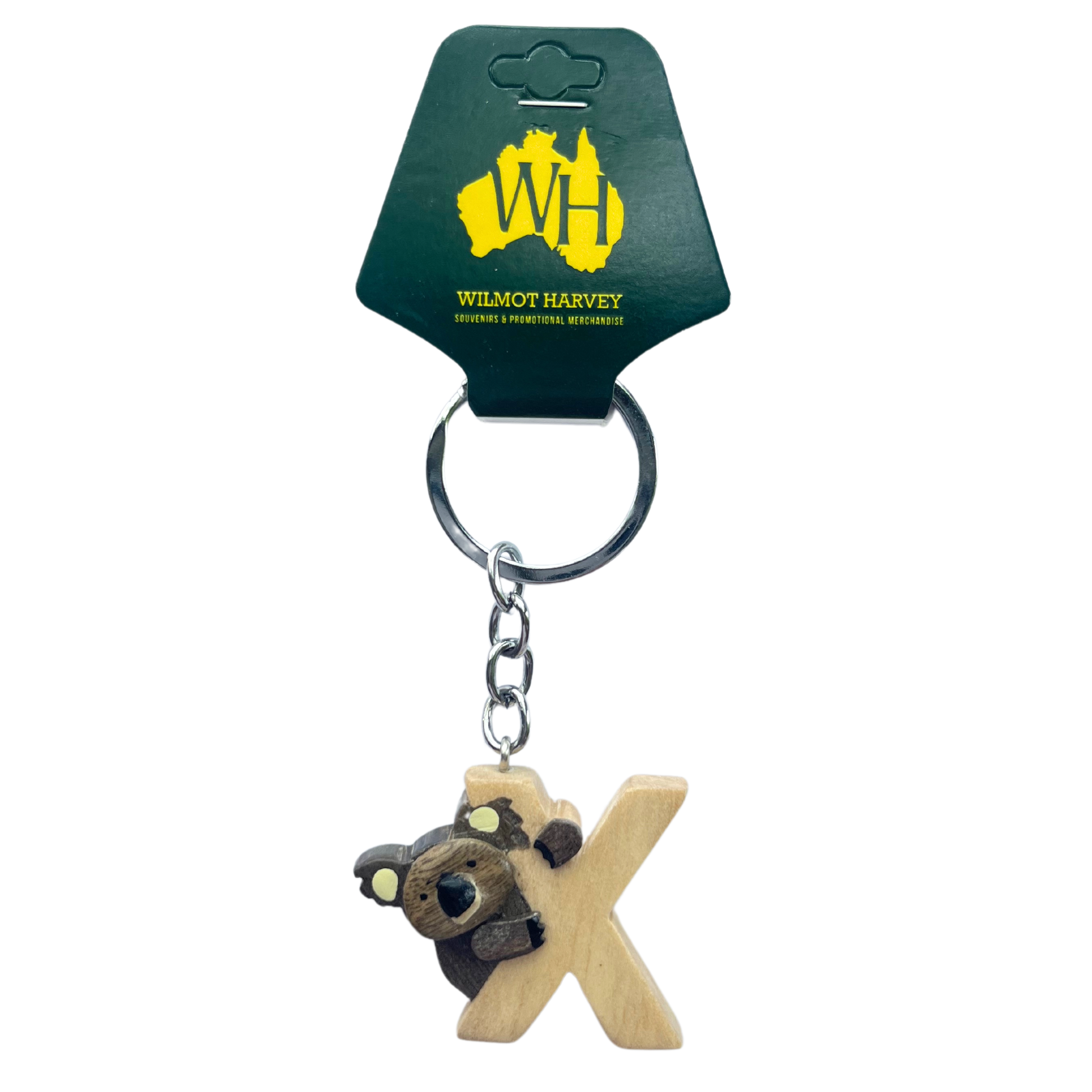 Timber Keyring - Alphabet Koala Range - Wilmot Harvey