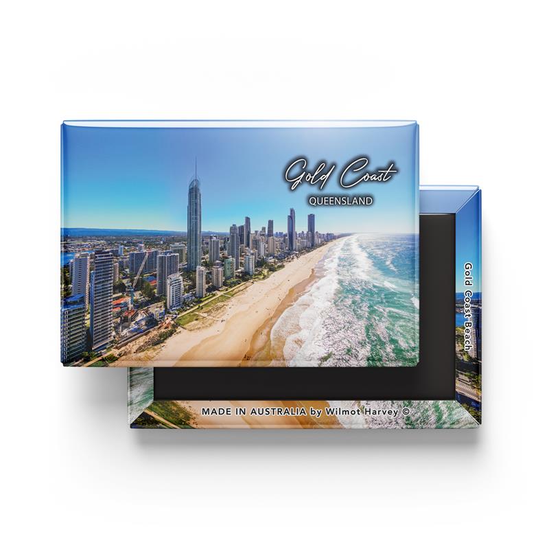 Tin Fridge Magnet - Gold Coast Beach