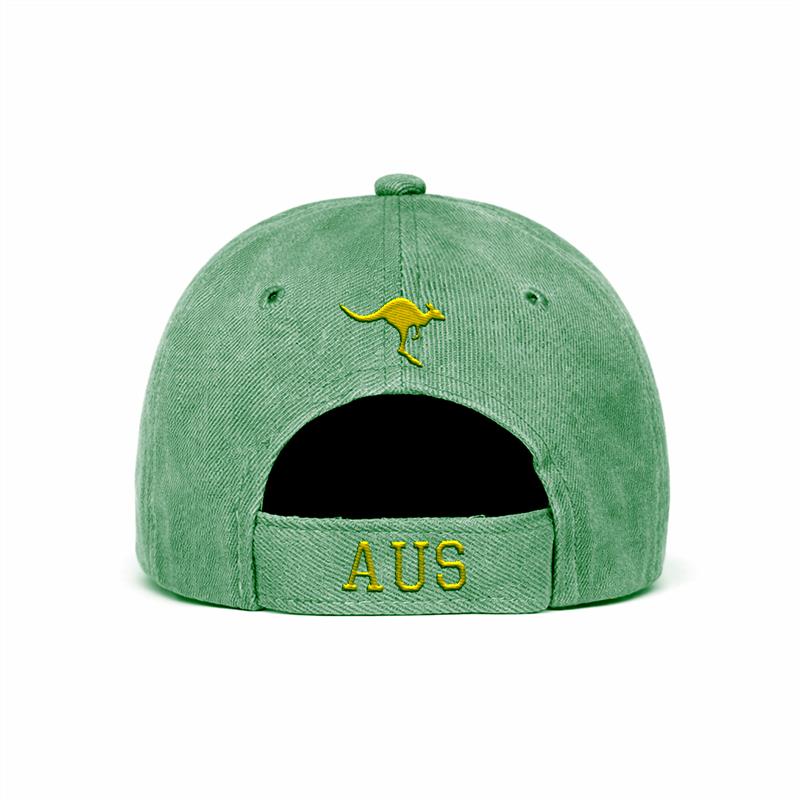 Cap - Australia Green and Gold Washed