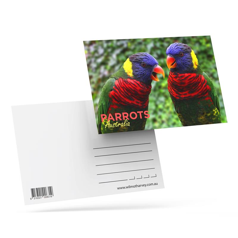 3D Postcard - Parrots