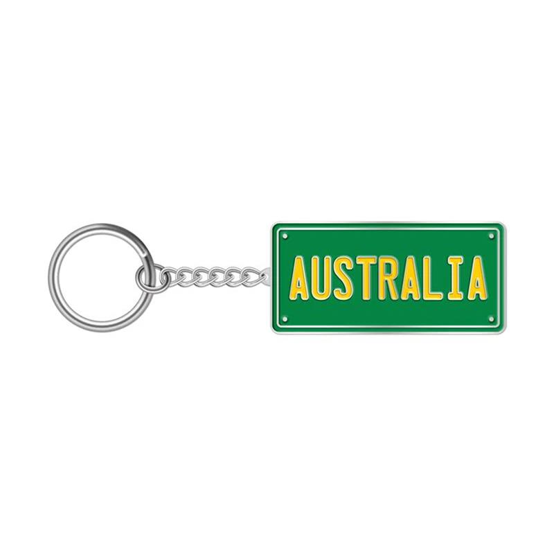Number Plate Keyring - Australia Green
