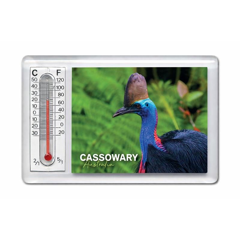 Thermometer Magnet - Cassowary