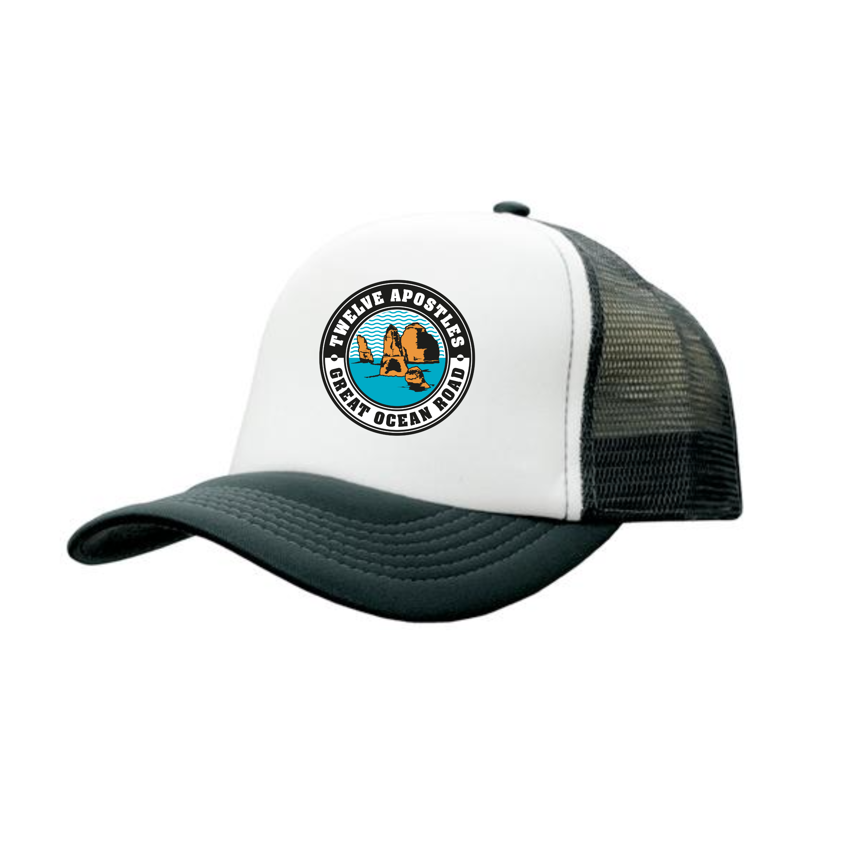 Trucker Cap with Woven Patch - Great Ocean Road 12 Apostles