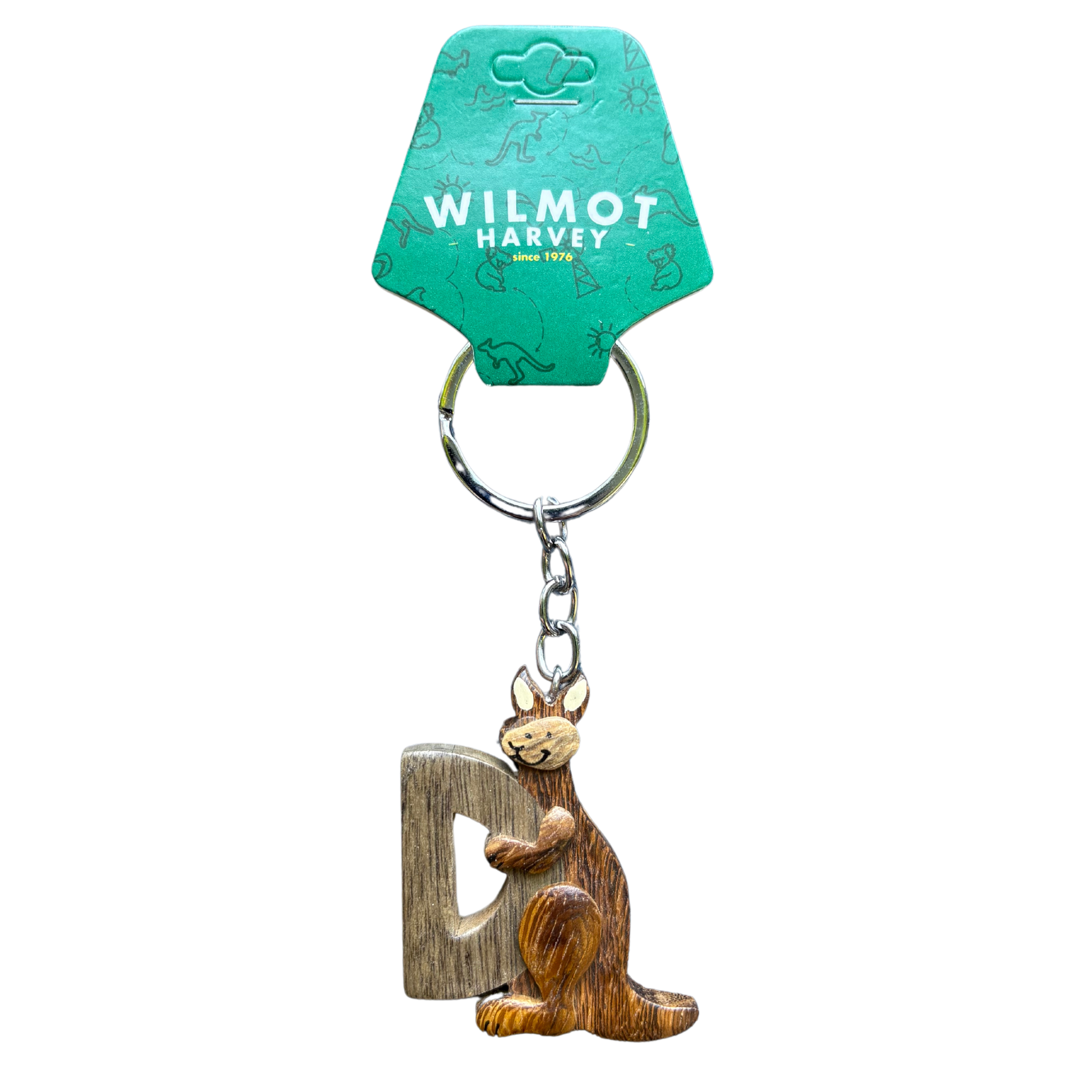 Timber Keyring - Alphabet Kangaroo Range - Wilmot Harvey