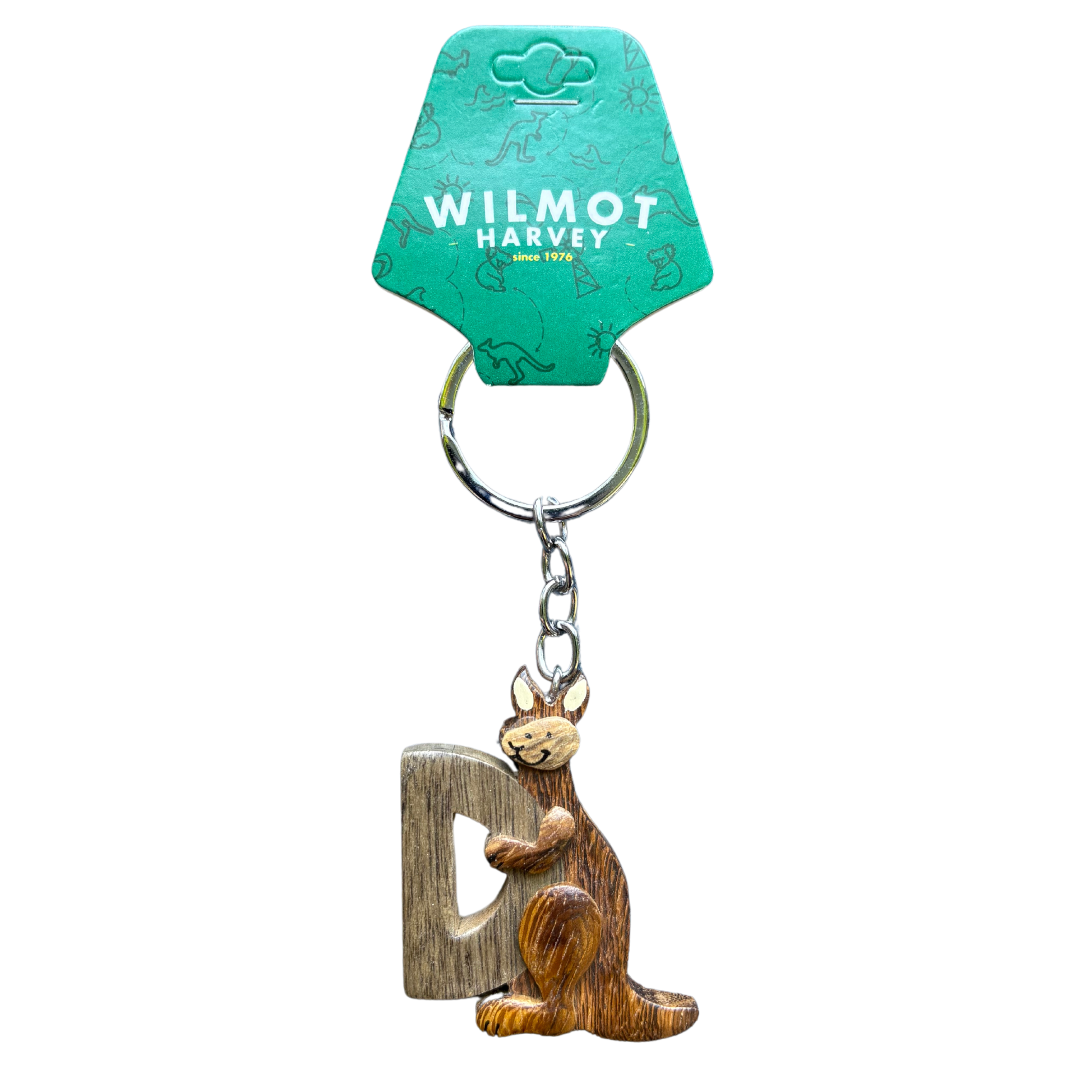 Timber Keyring - Alphabet Kangaroo Range - Wilmot Harvey