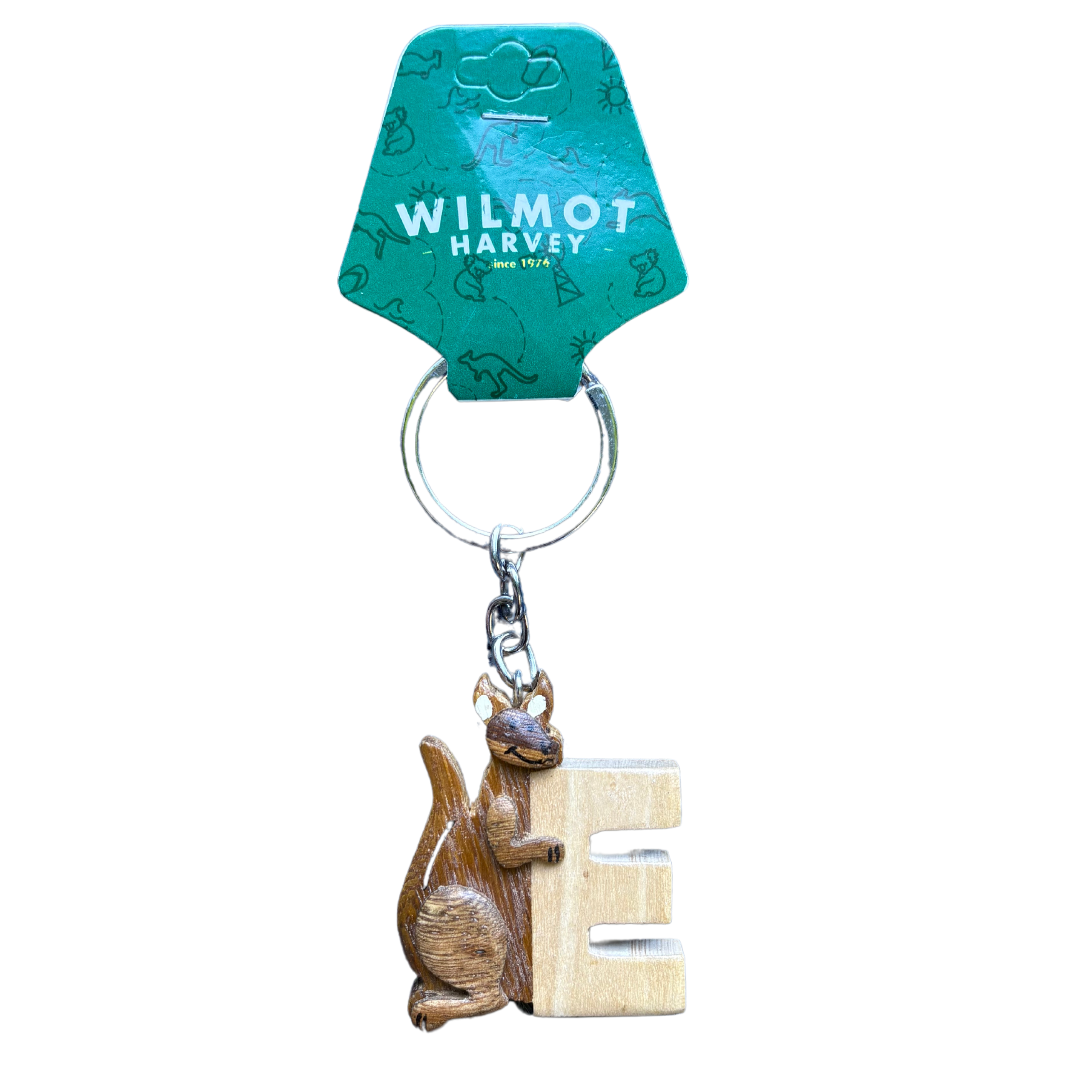 Timber Keyring - Alphabet Kangaroo Range - Wilmot Harvey