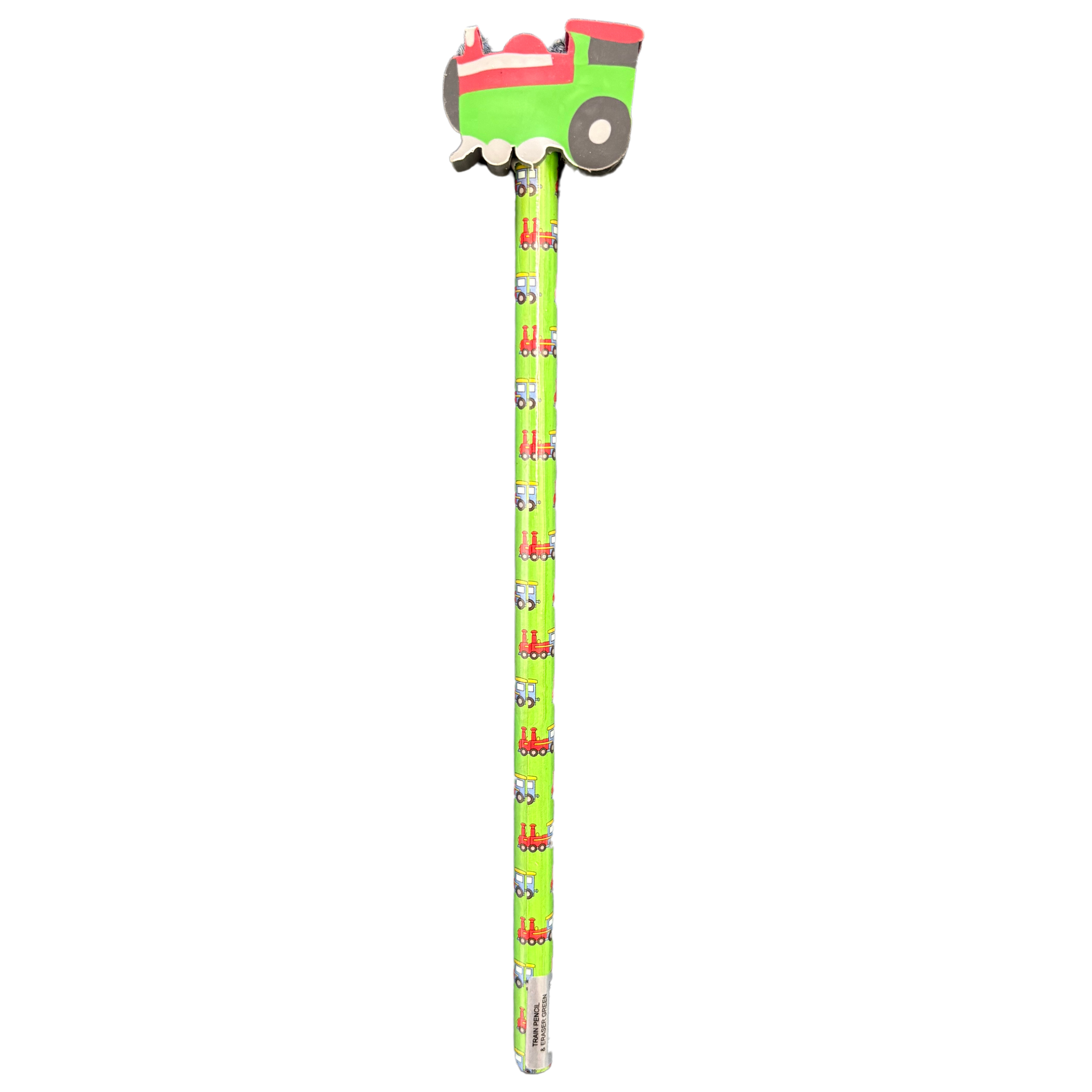 Pencil and Eraser - Train Green