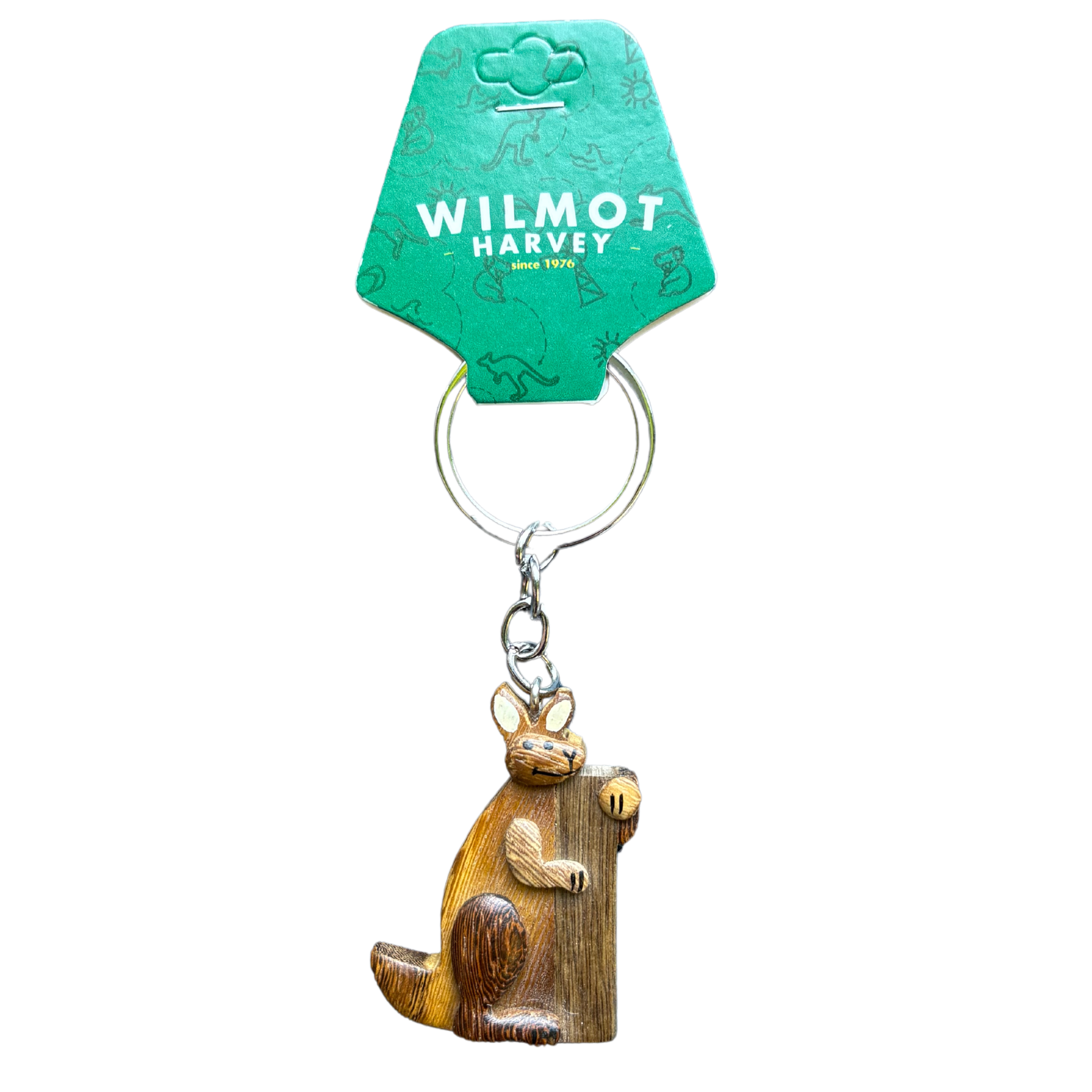 Timber Keyring - Alphabet Kangaroo Range - Wilmot Harvey