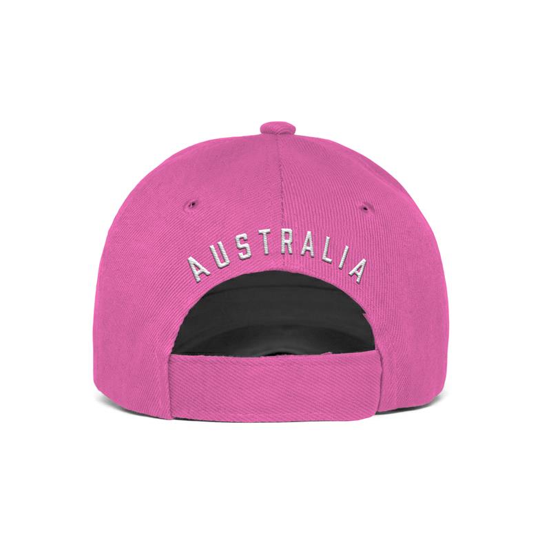 Cap - Kangaroo with Australia Flag Pink