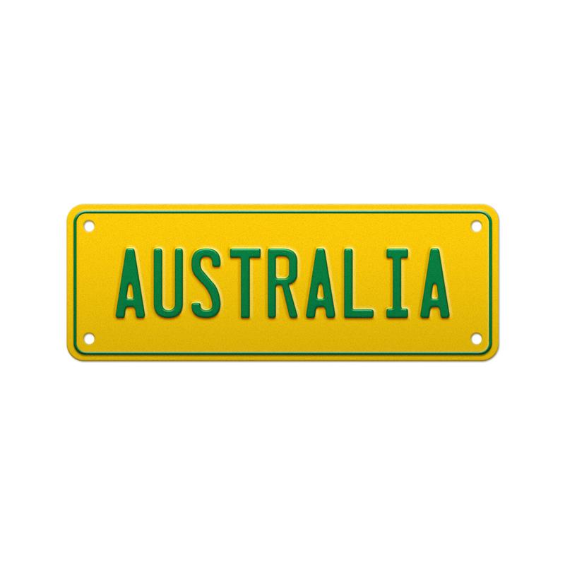 Number Plate Full Size - Australia Gold