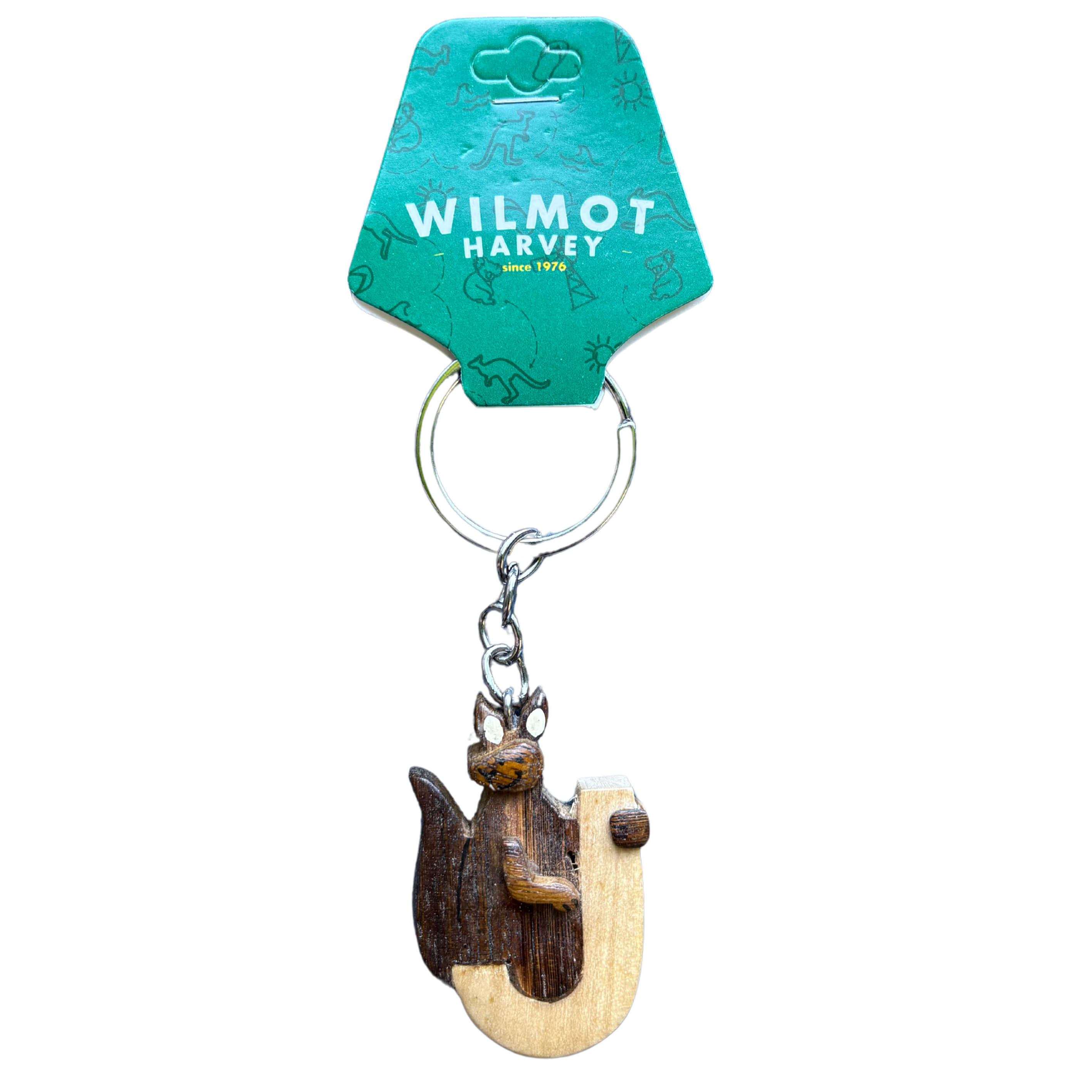 Timber Keyring - Alphabet Kangaroo Range - Wilmot Harvey